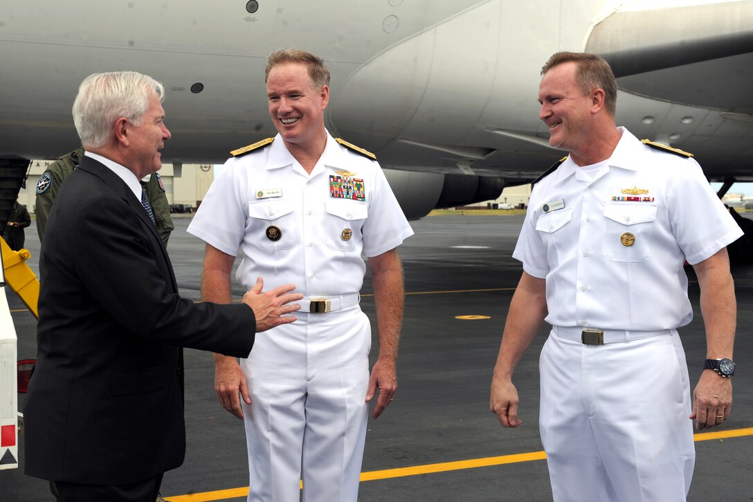 Defense Secretary Robert M. Gates meets with Navy Adm. Patrick Walsh ...