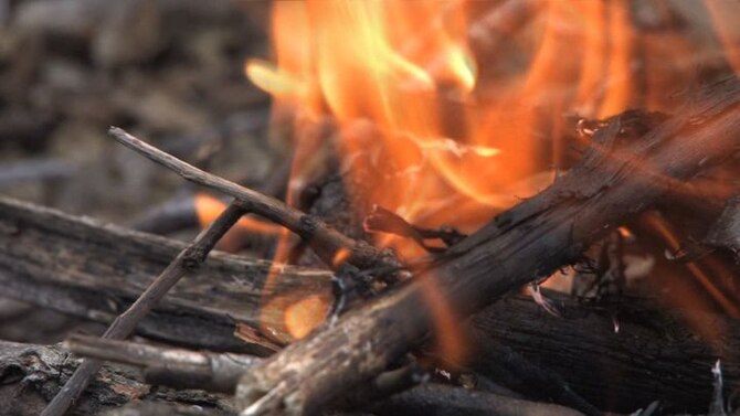The 934th Operations Group, SERE (Search, Escape, Survival and Evasion) 

instructor, Staff Sgt. Adam Craft conducts survival skill techniques at the Arden 

Hills training area with aircrew members from the 934th Aeromedical 

Evacuation Squadron. Survival skills training is required for all aircrew members. (Air Force Photo/Wendy Cormier)

Their focus was prioritizing their needs, navigation and fire starting techniques.
