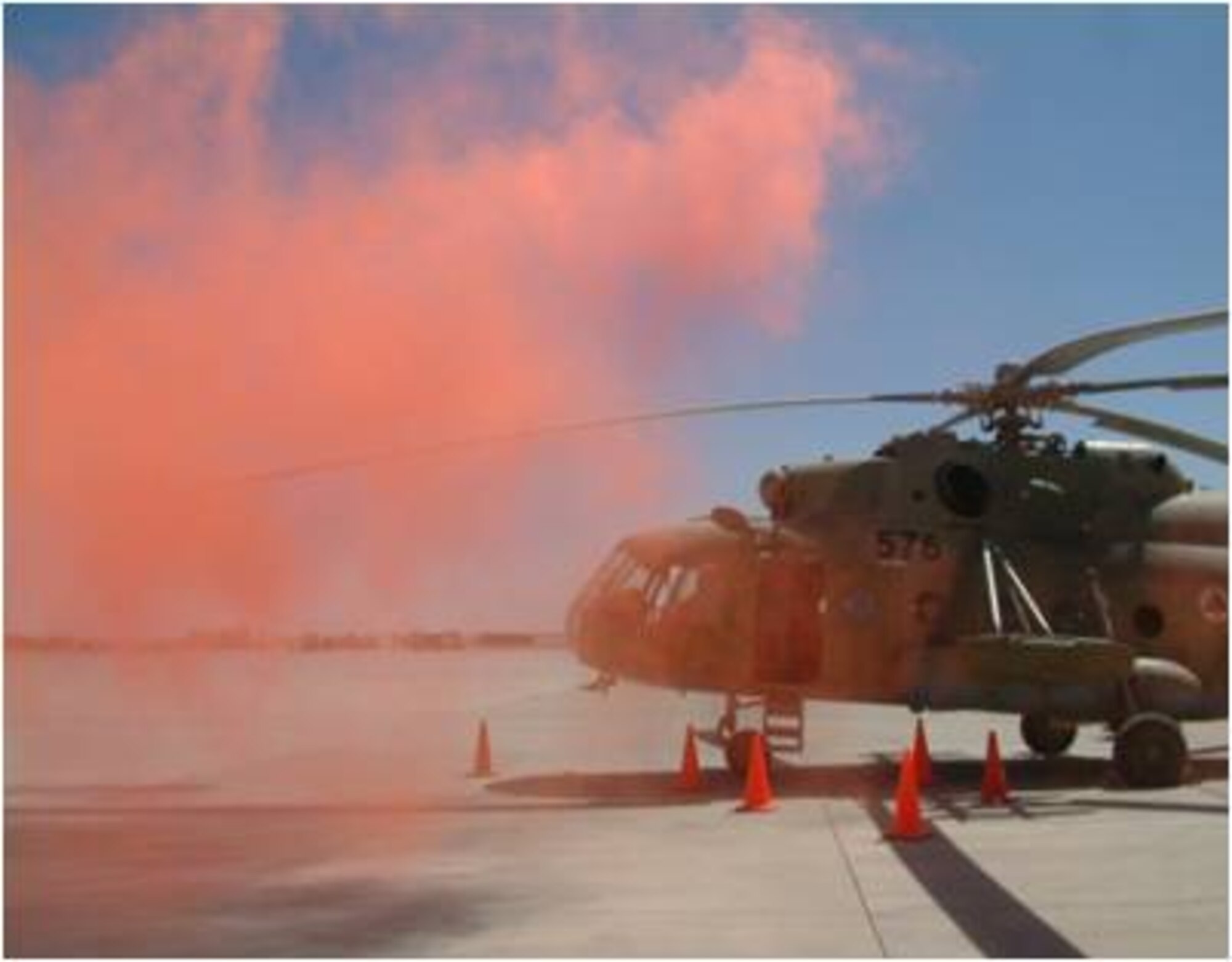 5/31/2011 – KANDAHAR, Afghanistan – Members of Kandahar Air Wing, 738th Air Expeditionary Advisory Group and Afghan Air Force participated in a mass casualty exercise here recently.  During the simulated exercise, Simulated smoke was inserted into the event with a goal of making the scenario as close to a real event as possible.  The exercise’s goal was to improve response time, demonstrate clear command and control while also evaluating the wing’s preparedness to manage a mass casualty situation.  (U.S. Air Force photo by Chief Master Sgt. Mark Long)