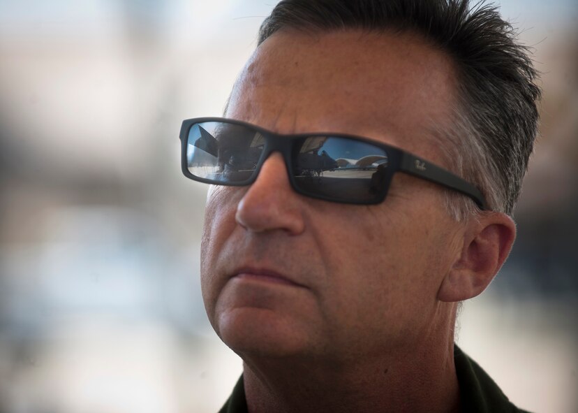 MOODY AIR FORCE BASE, Ga.--  Général de Division Aérienne (Maj. Gen.) Gratien Maire, French defense attaché to the U.S., glances at an A-10C Thunderbolt II during a base visit June 2. General Maire visited to experience what life is like for the two French exchange pilots currently serving with Moody units. (U.S. Air Force photo/Airman 1st Class Joshua Green)(RELEASED)
 
