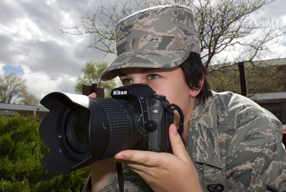 Airman 1st Class Crystal Charriere is a public affairs specialist at the 419th Fighter Wing at Hill Air Force Base, Utah. (U.S. Air Force photo/Tech. Sgt. Richard Gonzales)