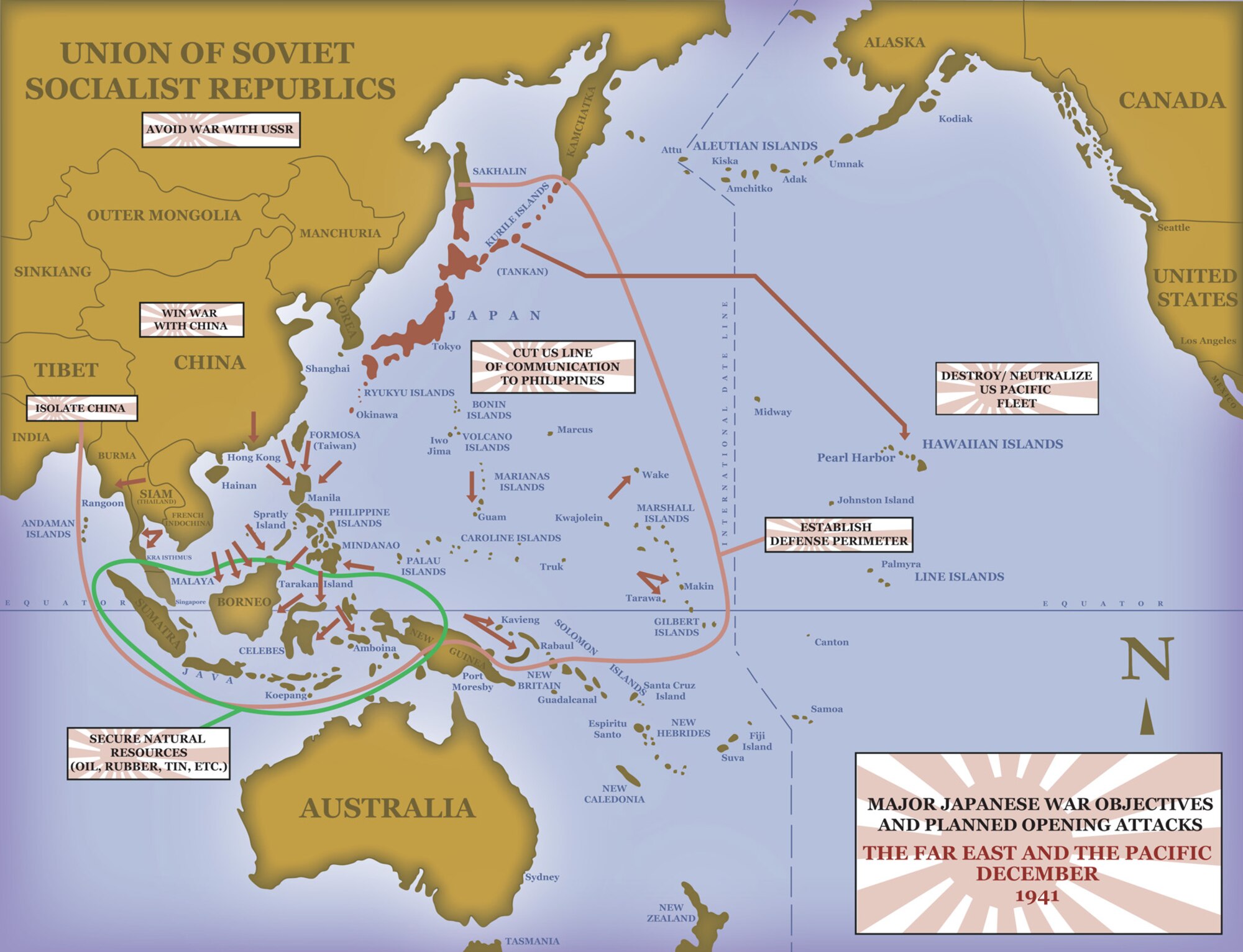 Wwii Map Pacific