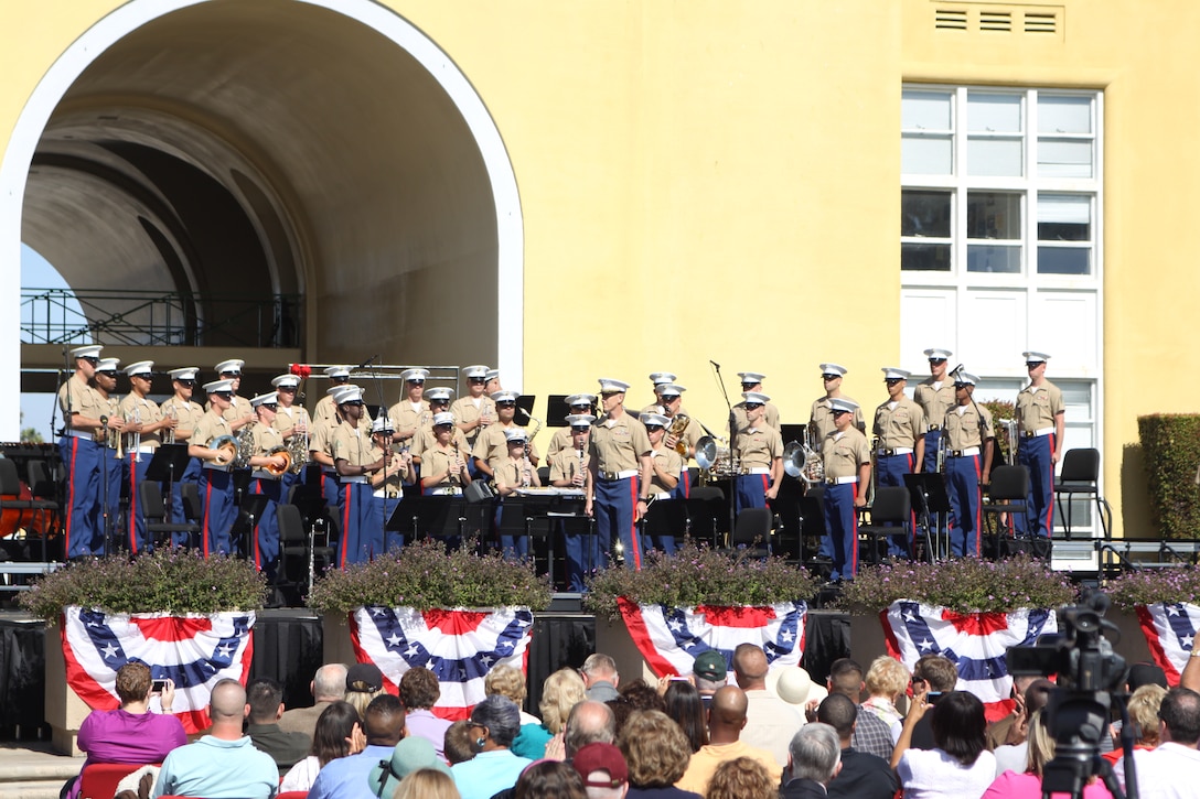Marine Band San Diego gets ready for the Summer Concert. Summer Fest was the kick-off show for Marine Band San Diego’s Summer Concert Series. Their next concert is slated for Escondido, Calif., on Independence Day.