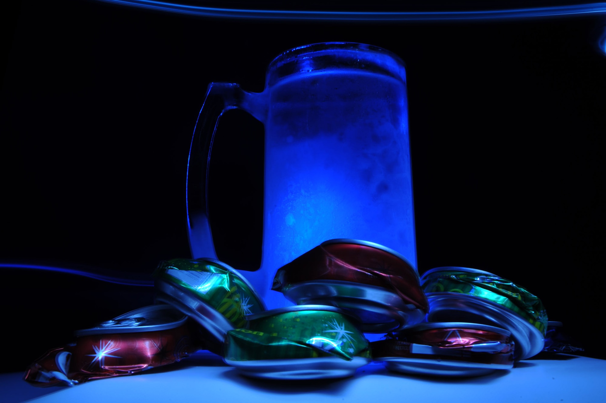 Summer is here, and staying hydrated is essential. Reduce the amount of energy drinks and sodas, especially when outdoors during strenuous activity. Drinking water regularly will reduce risks of heat stroke, dehydration and heat stress. (U.S. Air Force photo illustration/Airman 1st Class Micaiah Anthony)(RELEASED)
