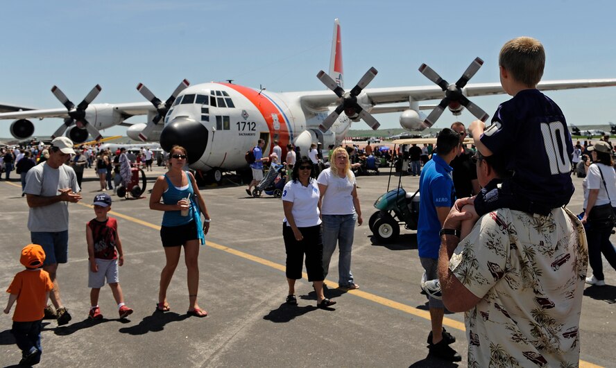 Visitors view multiple static aircraft and aerial demonstrations at the 2011 Dakota Thunder airshow at Ellsworth Air Force Base, S.D., June 4, 2011.  The event drew in nearly 40,000 people. (U.S. Air Force photo/Staff Sgt. Marc I. Lane)