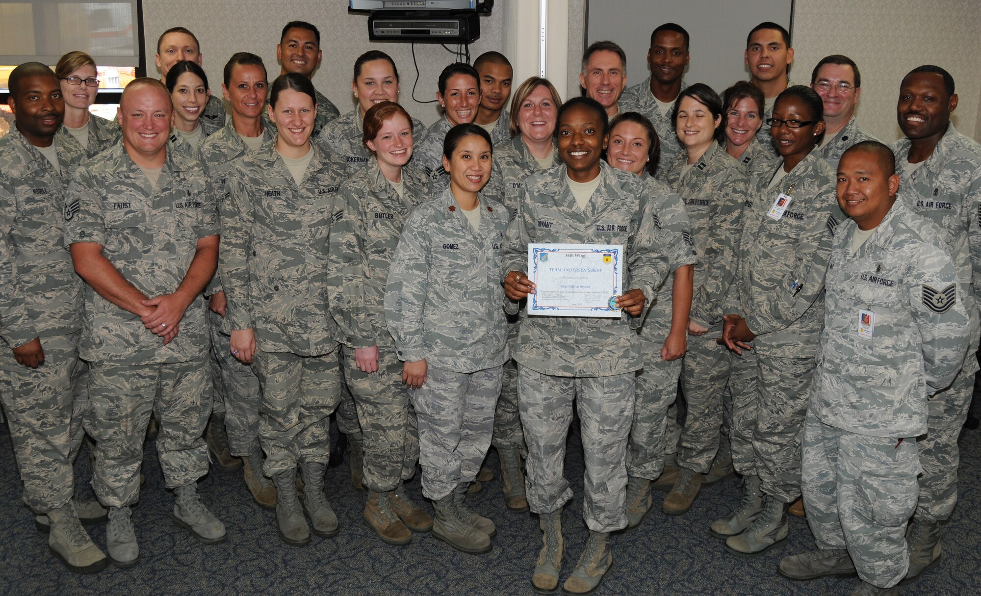 Staff Sgt. Patrice Bryant, 36th Medical Operations Squadron Pediatric Clinic noncommissioned officer in charge, was awarded Andersen's Best here May 19.