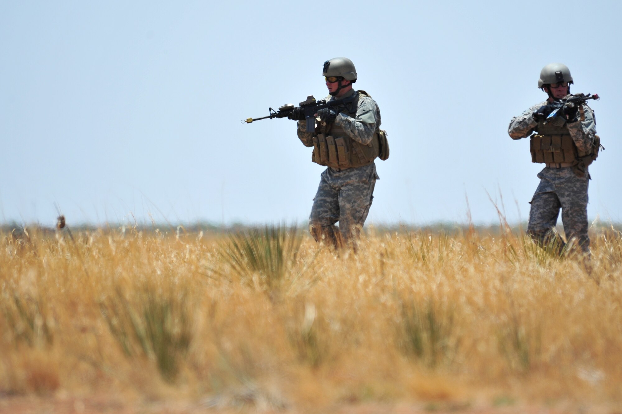Special operations forces conduct a simulated mission as part of an aerial and ground demonstration for around 600 spectators at the 27th Special Operations Wing Capabilities Exercise, June 4, 2011, at Melrose Air Force Range. The CAPEX is an annual exhibition of the 27 SOW's many special operations aircraft and missions for Cannon Airmen and their families. (U.S. Air Force photo by Tech. Sgt. Josef Cole)(RELEASED)