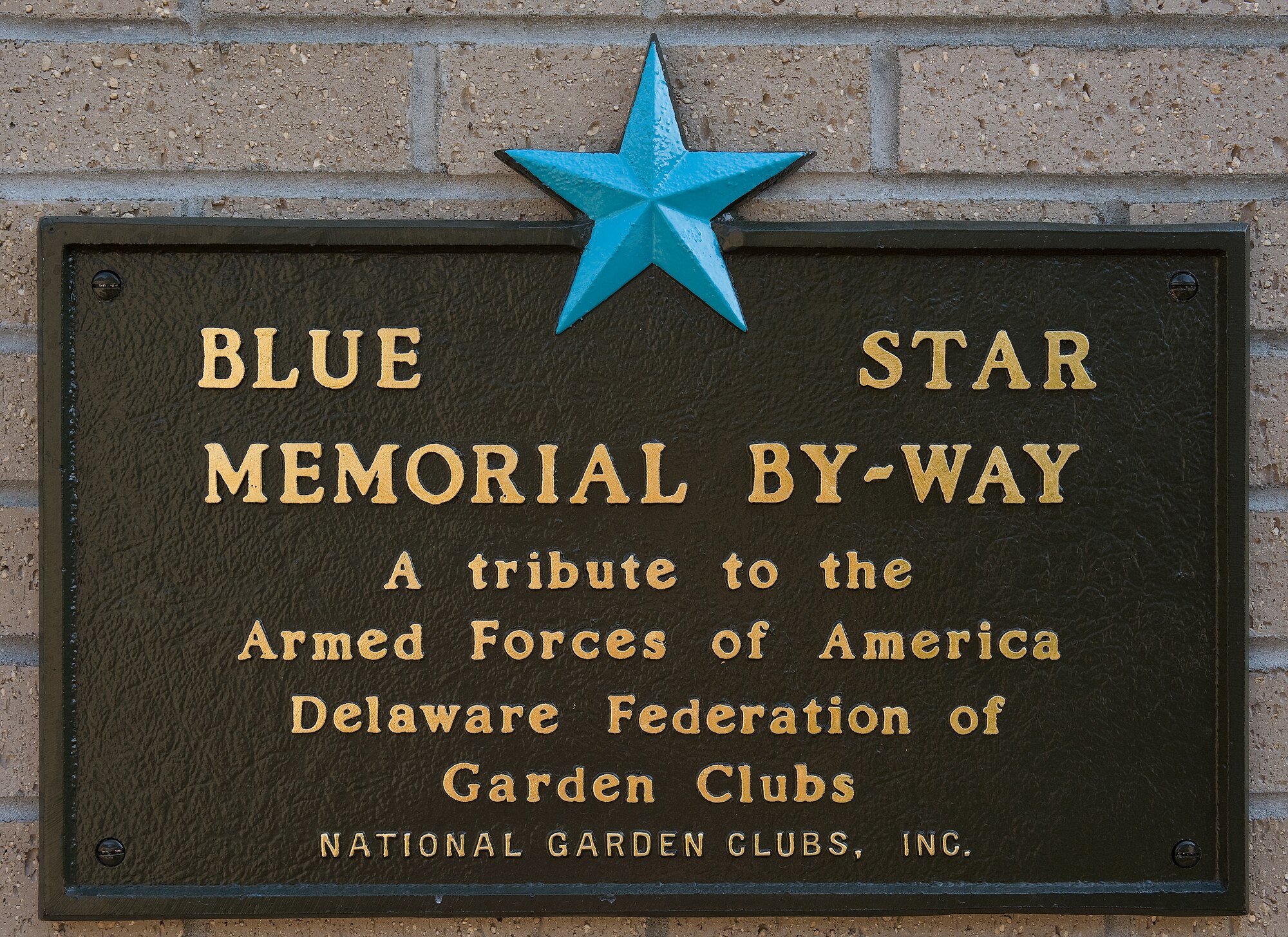 The Center for Families of the Fallen Memorial Garden has a Blue Star Memorial Marker, symbolizing all men and women, who have served, are serving or will serve in the armed forces of the United States. The symbol of the blue star is replicated from the World War II service Flag. (U.S. Air Force photo/Roland Balik)