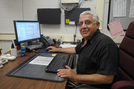 Mr. Hossiny Moharam, Maintenance Director, Randolph Field Independent School District recieves Fire Department Award.  (U.S. Air Force photo/Joel Martinez)