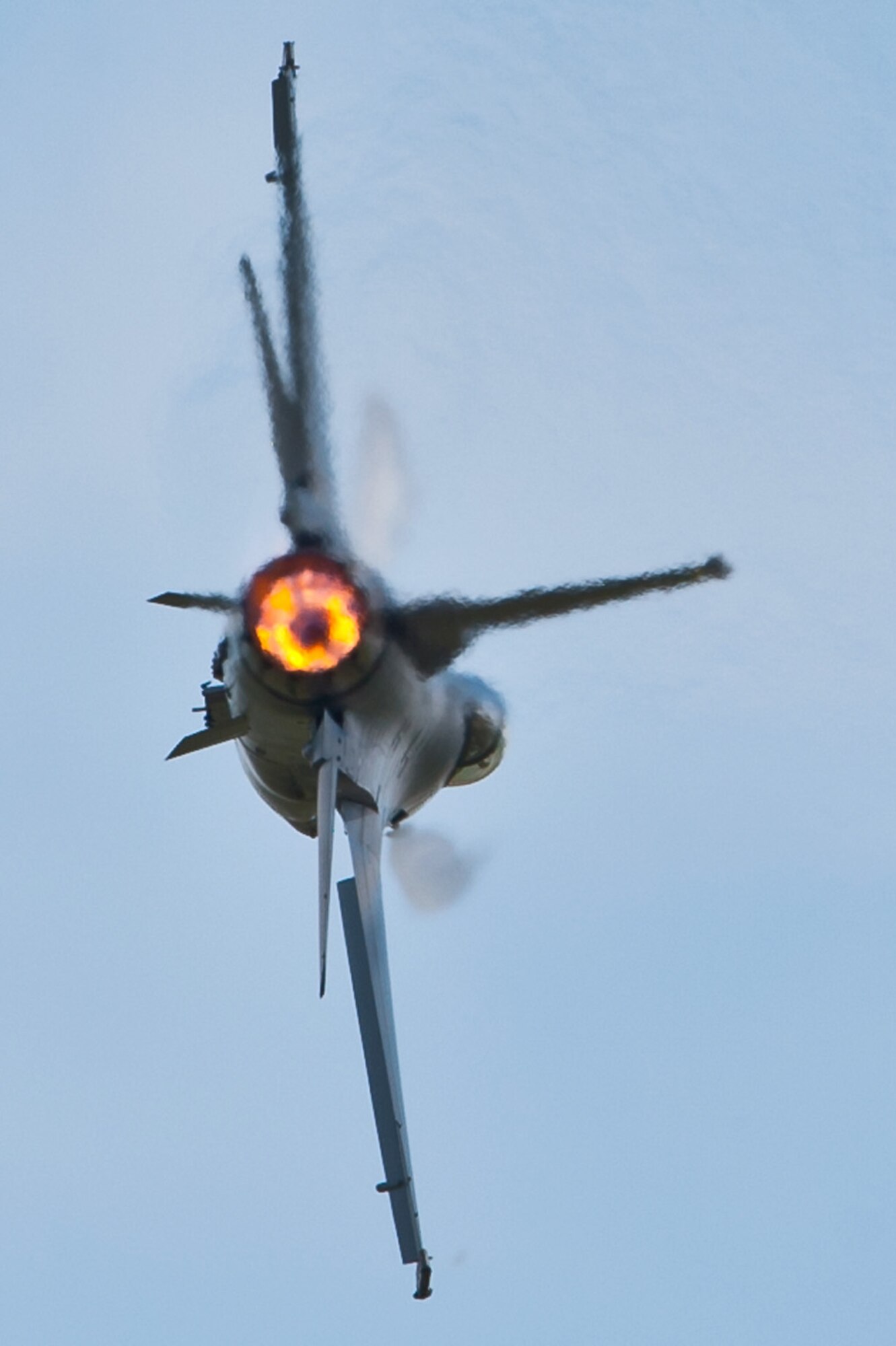 When an F-16 Fighting Falcon from Luke AFB, Ariz. wasn’t recovering from aerobatic maneuvers, an instructor pilot had to call on his training and experience to recover the aircraft and avert disaster. (U.S. Air Force photo/Tech. Sgt. Nathan Gallahan)