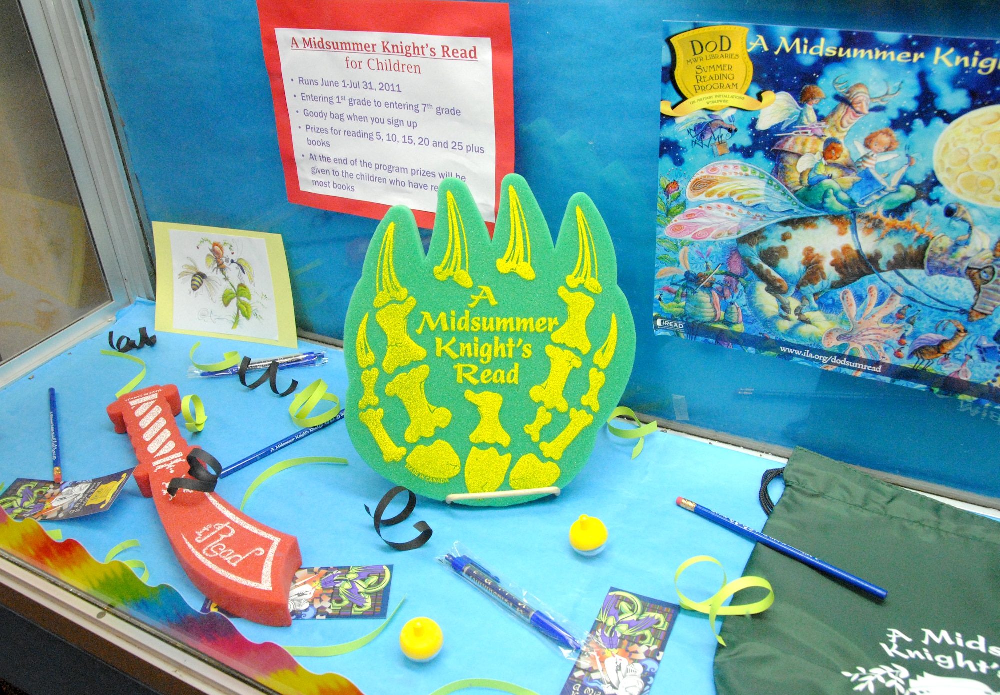 A Midsummer Knight's Read is a summer-long reading competition at the Vance AFB library. The competition started June 1 and will end July 31. Youth who will be entering first through seventh grade and adult readers 19 and over can sign up at any time. (U.S. Air Force photo/ Jessica Gibson)