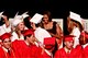 First lady Michelle Obama chats with the 2011 graduates of Quantico Middle/High School on Marine Corps Base Quantico, Va., June 3, 2011. The first lady gave the commencement address to the 36 graduates, including nine from Japan who relocated after the earthquake and tsunami earlier this year. (DOD photo by Linda Hosek)  