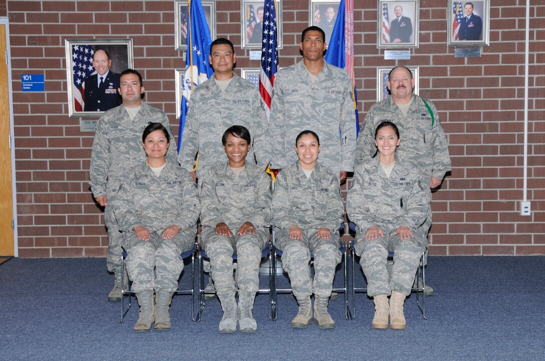 McGHEE TYSON AIR NATIONAL GUARD BASE, Tenn. - Satellite NCO Academy Class 11-5, 149th Fighter Wing, Texas Air National Guard, gathers at The I.G. Brown Air National Guard Training and Education Center here, June 8, 2011. (U.S. Air Force photo by Master Sgt. Kurt Skoglund/Released)