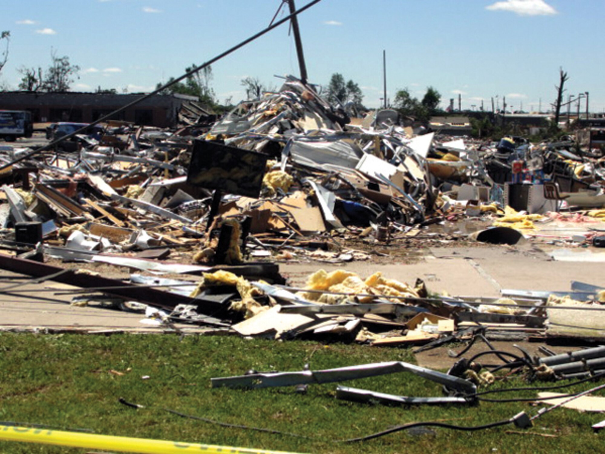 On April 27, a wedge tornado measuring about a mile wide struck northern Alabama, wreaking destruction all the way from Tuscaloosa to Birmingham. Above, a commercial business area. 