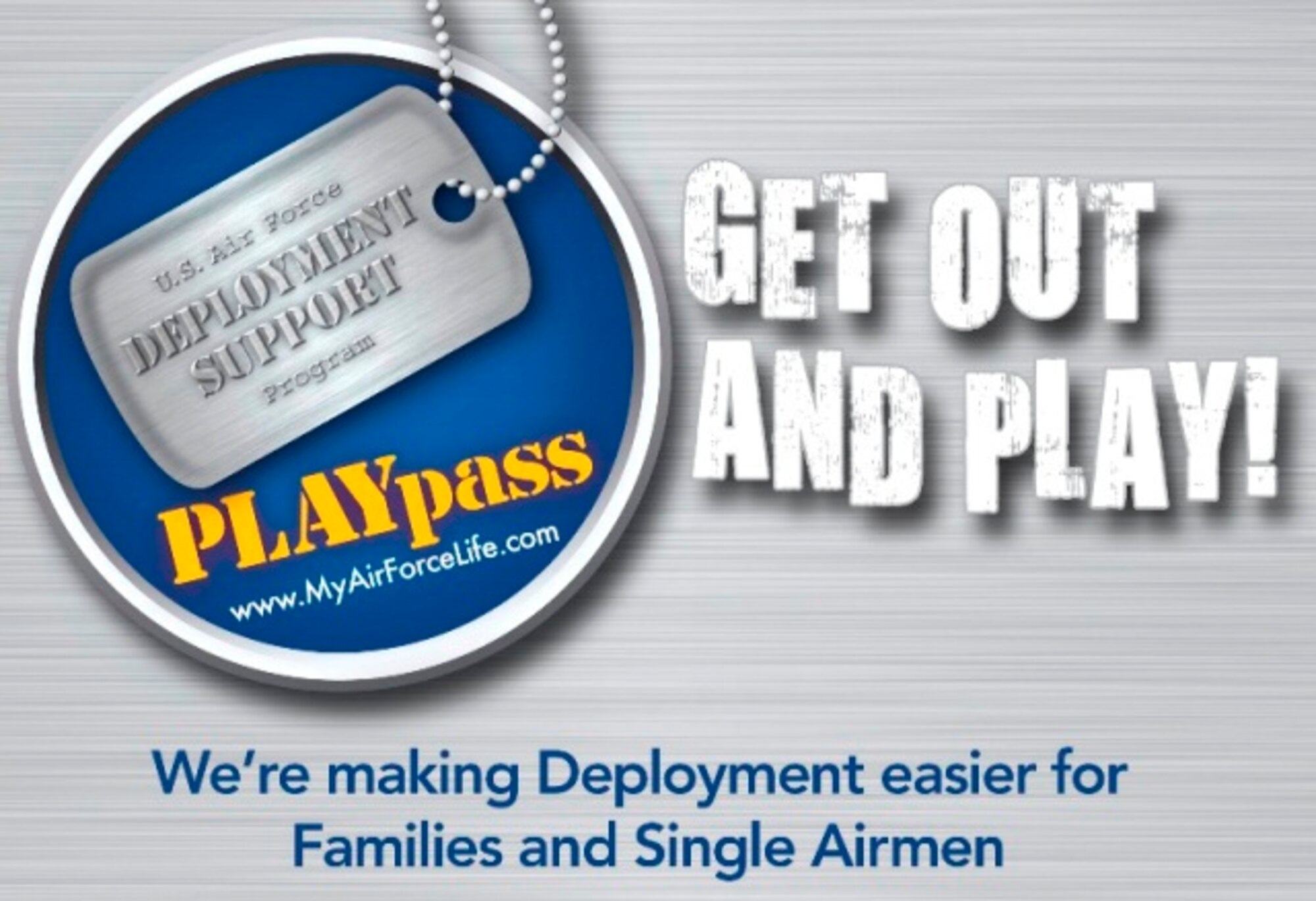 MOUNTAIN HOME AIR FORCE BASE, Idaho -- The 366th Force Support Squadron recently announced the base's support of the PLAYpass program. The program is based on discount cards that provide members and their eligible family members the opportunity to participate in Air Force FSS programs for free or at a reduced cost. (Courtesy Photo)