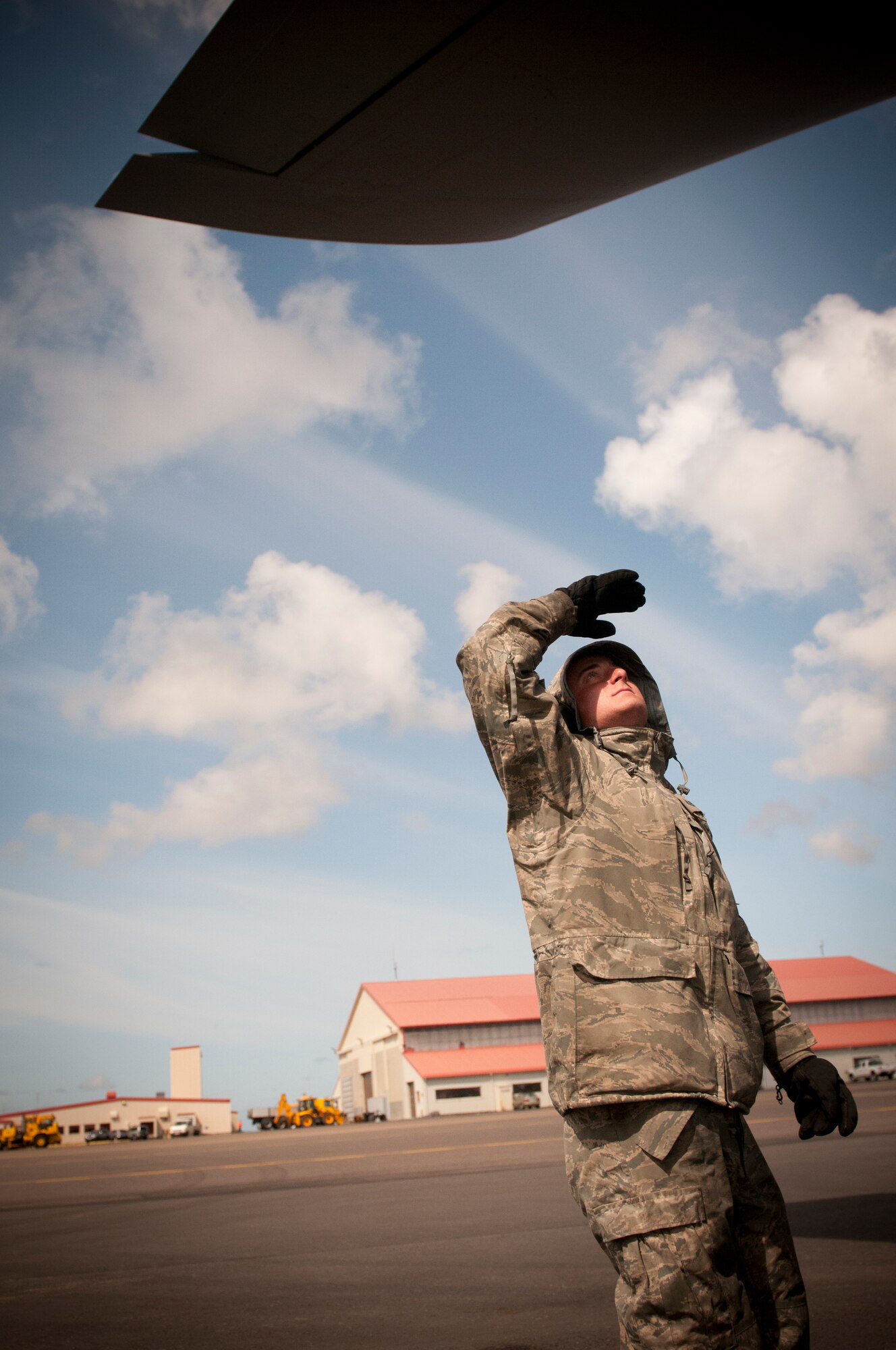 KEFLAVIK, Iceland -- Tech Sgt. Mike Rausch, 459th Aircraft Maintenance Squadron, inspects a KC-135 Stratotanker from the 459th Air Refueling Wing prior to takeoff during the 2011 Northern Viking exercise here June 7. Northern Viking tests the capabilities of Iceland and the country's NATO allies, as well as "increase the readiness of the forces involved and their interoperability." The Reserve 459th ARW, Joint Base Andrews, Md., participated in this year's exercise along with other Air Force active-duty and Air National Guard wings. (U.S. Air Force photo released/Tech. Sgt. Steve Lewis)
