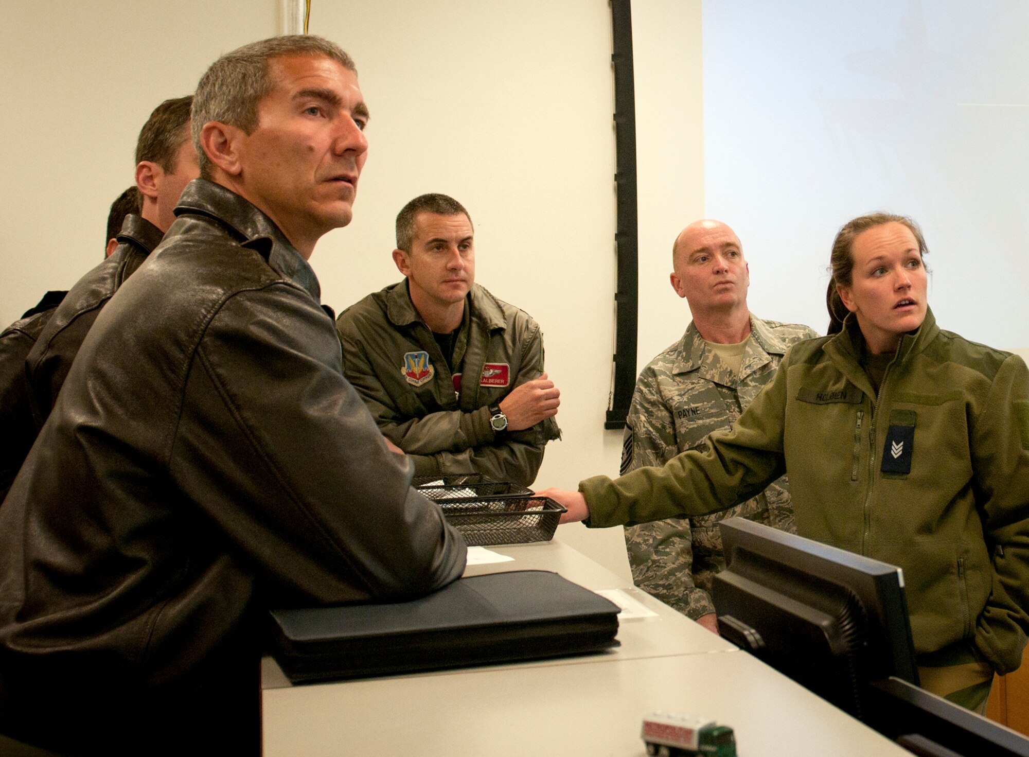 KEFLAVIK, Iceland -- Air Force Reserve KC-135 pilots from the 459th Air Refueling Wing receive weather information over Iceland before taking off during the Northern Viking 2011 exercise here June 8. Northern Viking tests the capabilities of Iceland and the country's NATO allies, as well as "increase the readiness of the forces involved and their interoperability." The Reserve 459th Air Refueling Wing, Joint Base Andrews, Md., participated in this year's exercise along with other active-duty and Air National Guard units. (U.S. Air Force photo released/Tech. Sgt. Steve Lewis)