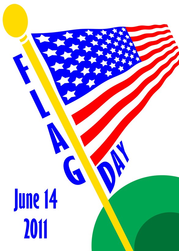 On June 14, Americans celebrate the adoption of the first national flag. (U.S. Air Force graphic by Staff Sgt. Joseph McKee)