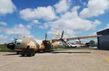 This Lockheed built transport was originally developed as an assault transport capable of operating from short unpaved runways. It has since been adapted for many uses by the military and commercial organizations worldwide. The museum’s 130A was flown by the 109th TAS. In the summer of 1970 the 130As assigned to the 109th TAS where given by the U. S. government to the South Vietnam Air Force. Some may even be flying today by the Vietnamese government. 

The 109th has since flown the 130E model and are currently flying the 130H model. 

The C-130 has a crew of 4-6: at least 2 pilots,1 flight engineer and 1 loadmaster; additional loadmaster and navigator are usually part of the crew. Can carry 92 passengers or 64 airborne troops or 74 litter patients with 2 medical personnel.  
Dimensions
Fuselage Length: 97ft. 9in.
Wing Span: 132ft. 7in.
Height: 38ft. 3in.


