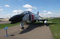 The aircraft is serial Number 63-7482 it first flew in April 1963. It has around 7000 hours on the airframe and has been stationed in Utah, Arizona (Davis-Monthan AFB), Spain and Texas. It then started it's Guard career serving with the Michigan ANG at Selfridge. There they painted it's current base grey in 1985 and also gave it the polished intake, weapons pylons and tip tanks. It then went on to serve with the Oregon Air Guard before coming to us in 1989. This particular plane never flew in Duluth, but it is painted to match the color scheme of the F-4D's they flew.
Dimensions
Fuselage Length: 63ft. 0in.
Wing Span: 7ft. 1/2in.
Height: 16ft. 5 1/2in.

