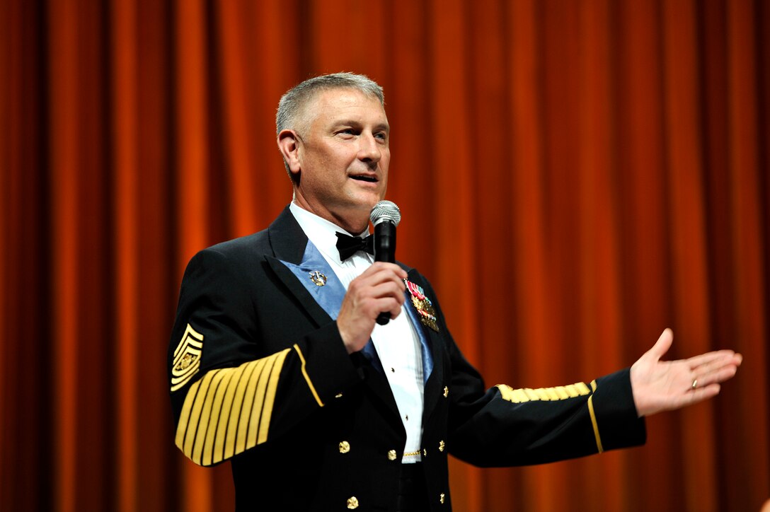 Sgt. Maj. of the Army Raymond F. Chandler III speaks during the 236th U.S. Army Birthday Ball at the Gaylord National Resort and Convention Center in National Harbor, Md., June 11, 2011.
