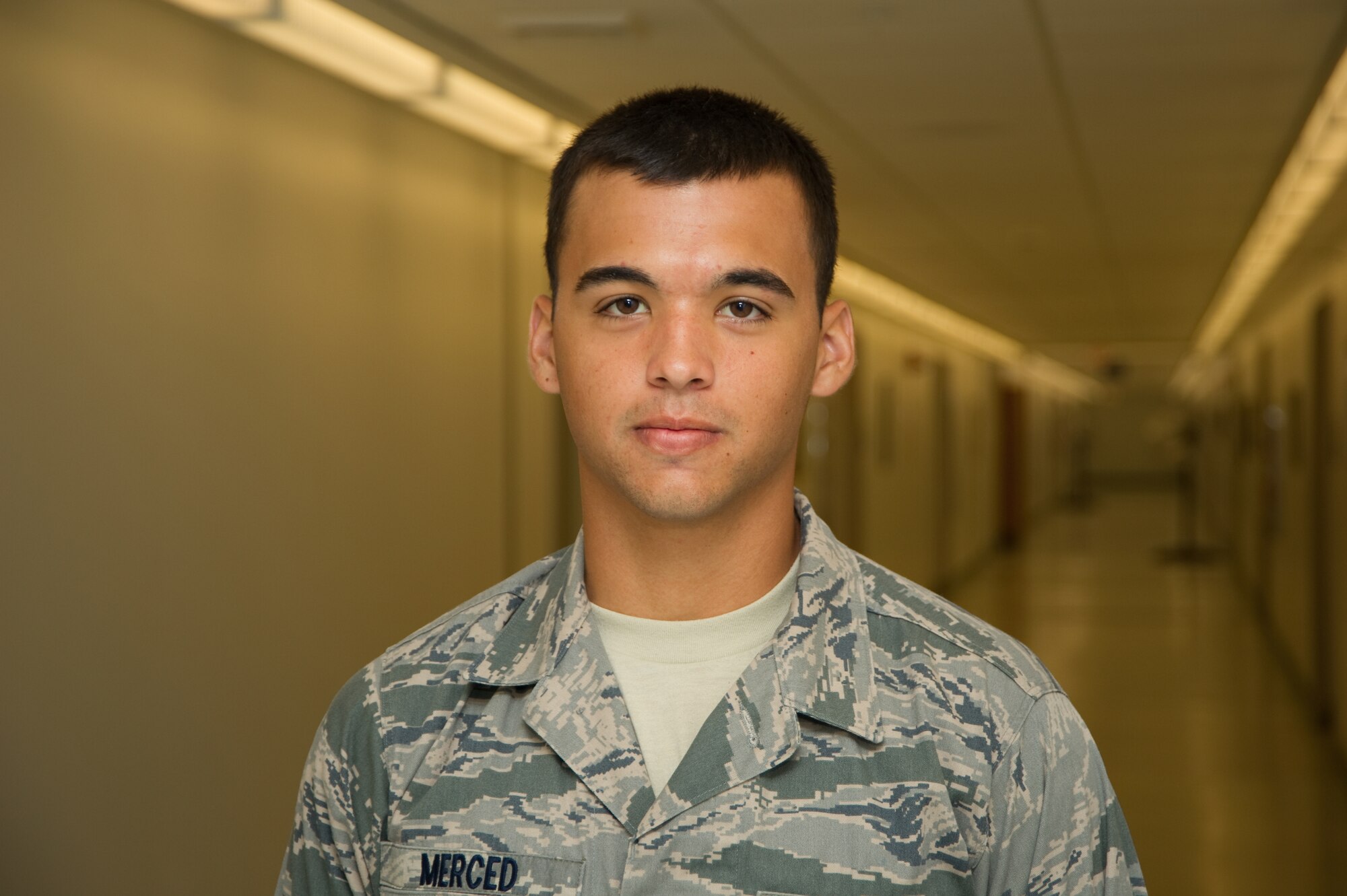 Airman Basic Zachariah Merced graduated from the electronic principles course in the 332nd Training Squadron Wednesday with a perfect score. Airman Merced,
from Las Vegas, continues his training at Sheppard Air Force Base, Texas, in the F-16
avionic systems apprentice course.  (U.S. Air Force photo by Adam Bond)