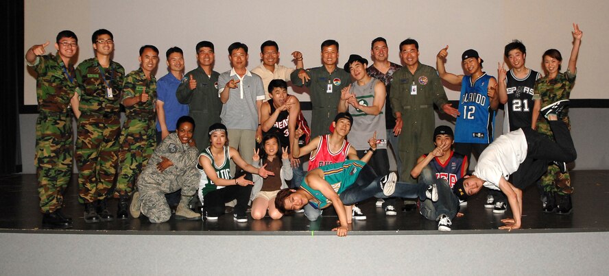 KUNSAN AIR BASE, Republic of Korea -- ‘Last for One’ performs for an intermixed audience of Republic of Korea Air Force members and their families and a number of Wolf Pack Airmen here June 14. The show, which lasted for about an hour, was the group’s first presentation for a military audience. Last for One is well-known for their Korean heritage on a world-class scale. (Photo courtesy/Republic of Korea Air Force)