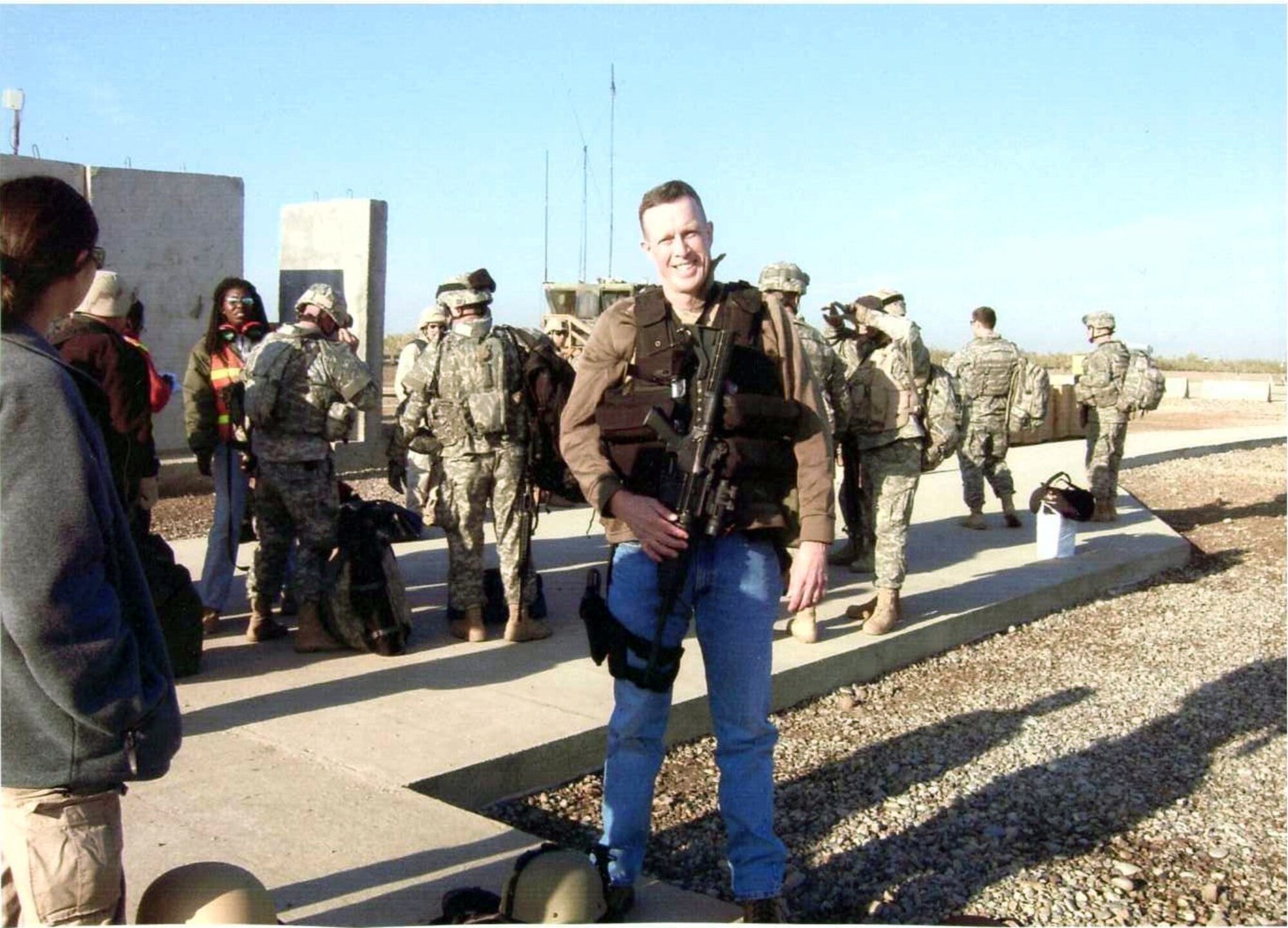 Col. John Boyle, 90th MSG commander, serving in Iraq as an intelligence officer. (Courtesy photo)