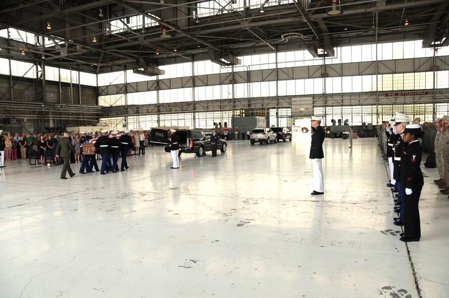 Servicemembers pay their final respects to Cpl. Paul Zanowick at Wright-Patterson Air Force Base June 9th.  Cpl. Zanowick, a Miamisburg native, was killed in Afghanistan June 3 as a result of enemy fire.