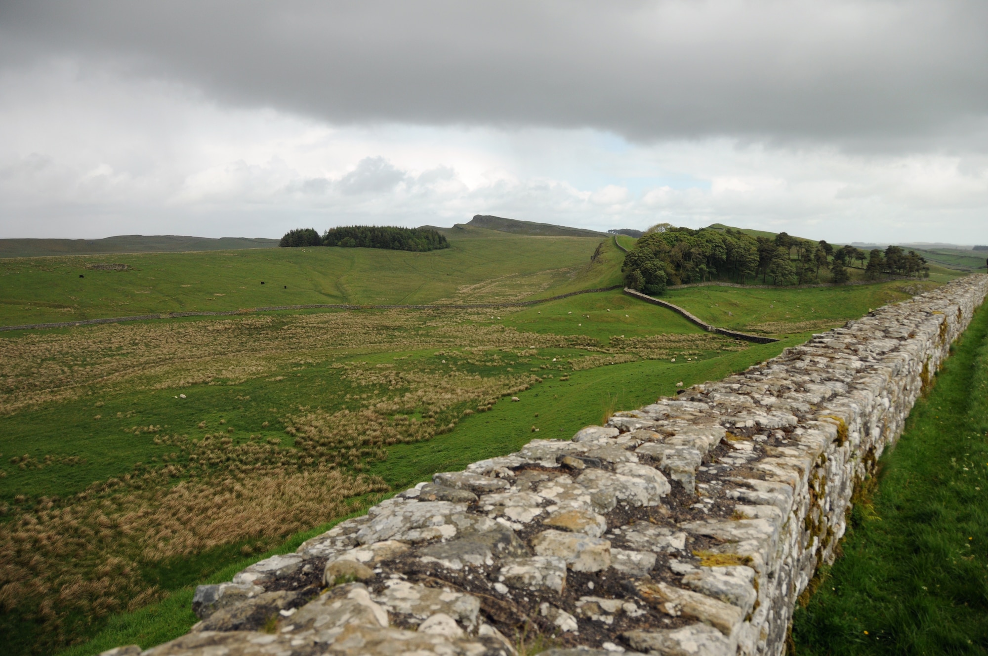NORTHUMBERLAND, England – Hadrian’s Wall is one of the attractions Airmen can visit while stationed in England. Participants on the RAF Lakenheath Outdoor Recreation “Harry Potter and Loch Ness” trip visited the wall on May 28, 2011. The Romans started building the wall in 122 A.D. (U.S. Air Force photo/Staff Sgt. Stephen Linch) 