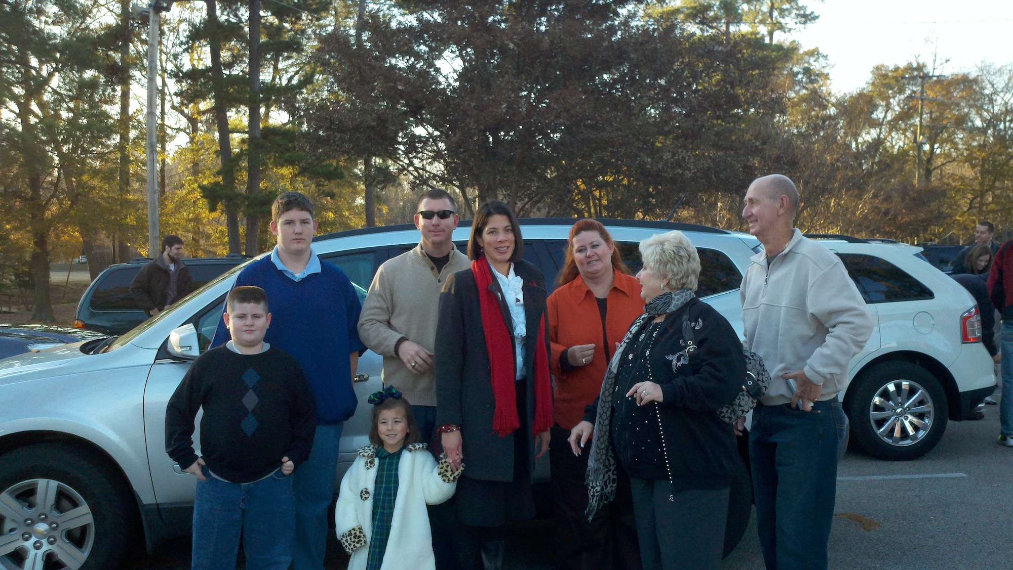 Master Sgt. Lammey's Family and Mrs. Lammey's (third from the right) family all work together to support each other. The Lammey Family has gone through many medical misfortunes, but they have all pulled through together. (Courtesy photo)