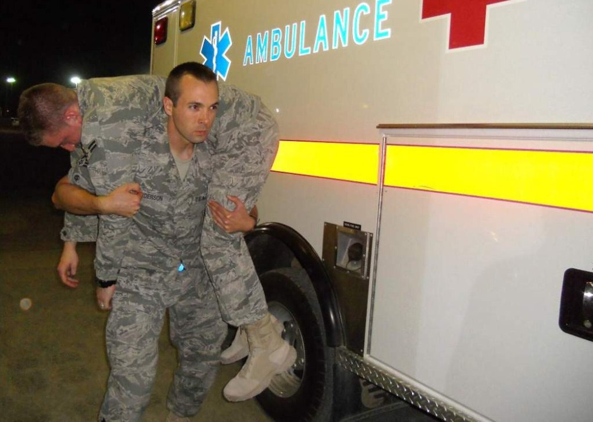 Senior Airman Jason Henderson is deployed from the 633d Medical Operations Squadron / Family Health Clinic, Langley Air Force Base, Va. (U.S. Air Force courtesy photo)
