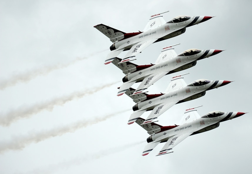 The Thunderbirds perform June 17, 2011, above Turku Airport, Finland. (U.S. Air Force photo/Staff Sgt. Larry E. Reid Jr.)