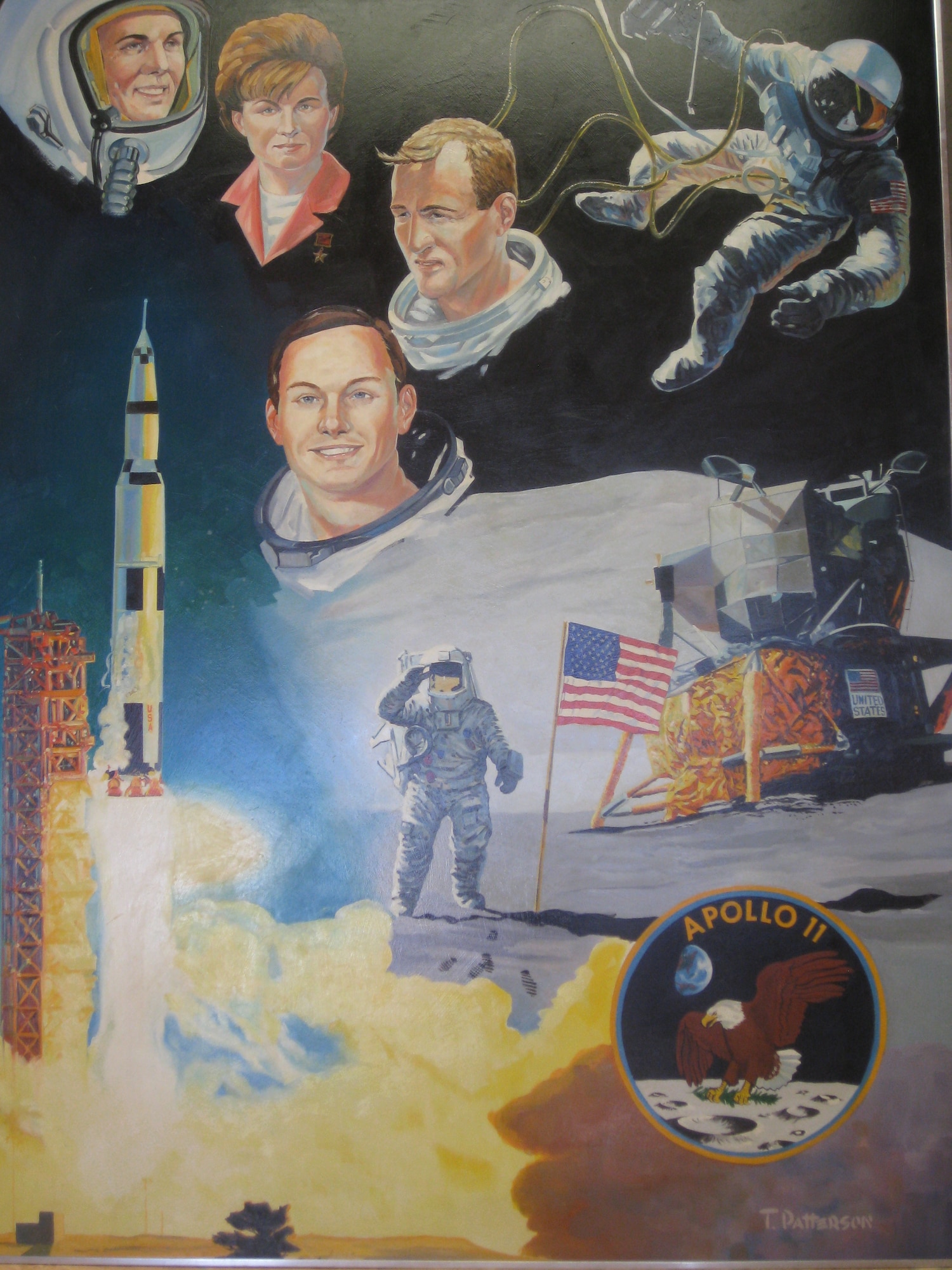A painting by an unknown artist, T. Patterson , which is now on display at Cheyenne Mountain Air Force Station, in Colorado Springs, Colo.  The art was adopted into the Air Force Art Program in 2011. (Courtesy photo)