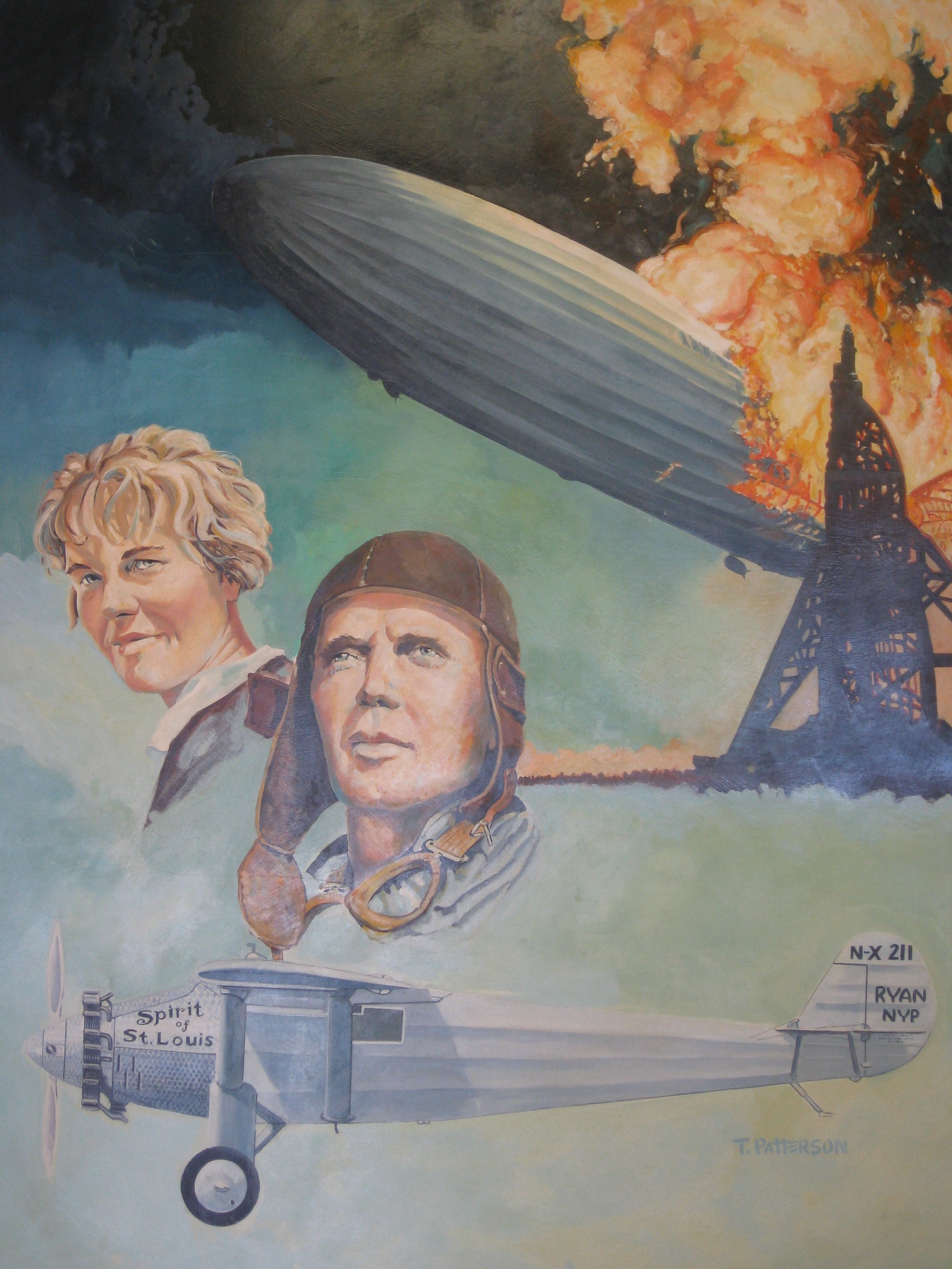 A painting by an unknown artist, T. Patterson , which is now on display at Cheyenne Mountain Air Force Station, in Colorado Springs, Colo.  The art was adopted into the Air Force Art Program in 2011. (Courtesy photo)