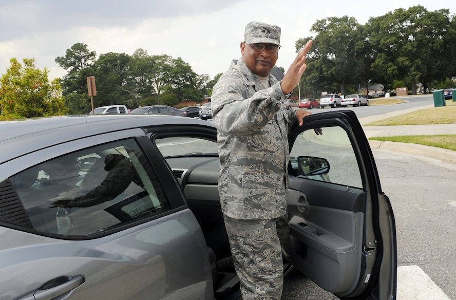 Maj. Gen.McCoy Robins Visit. U. S. Air Force photo by Sue Sapp