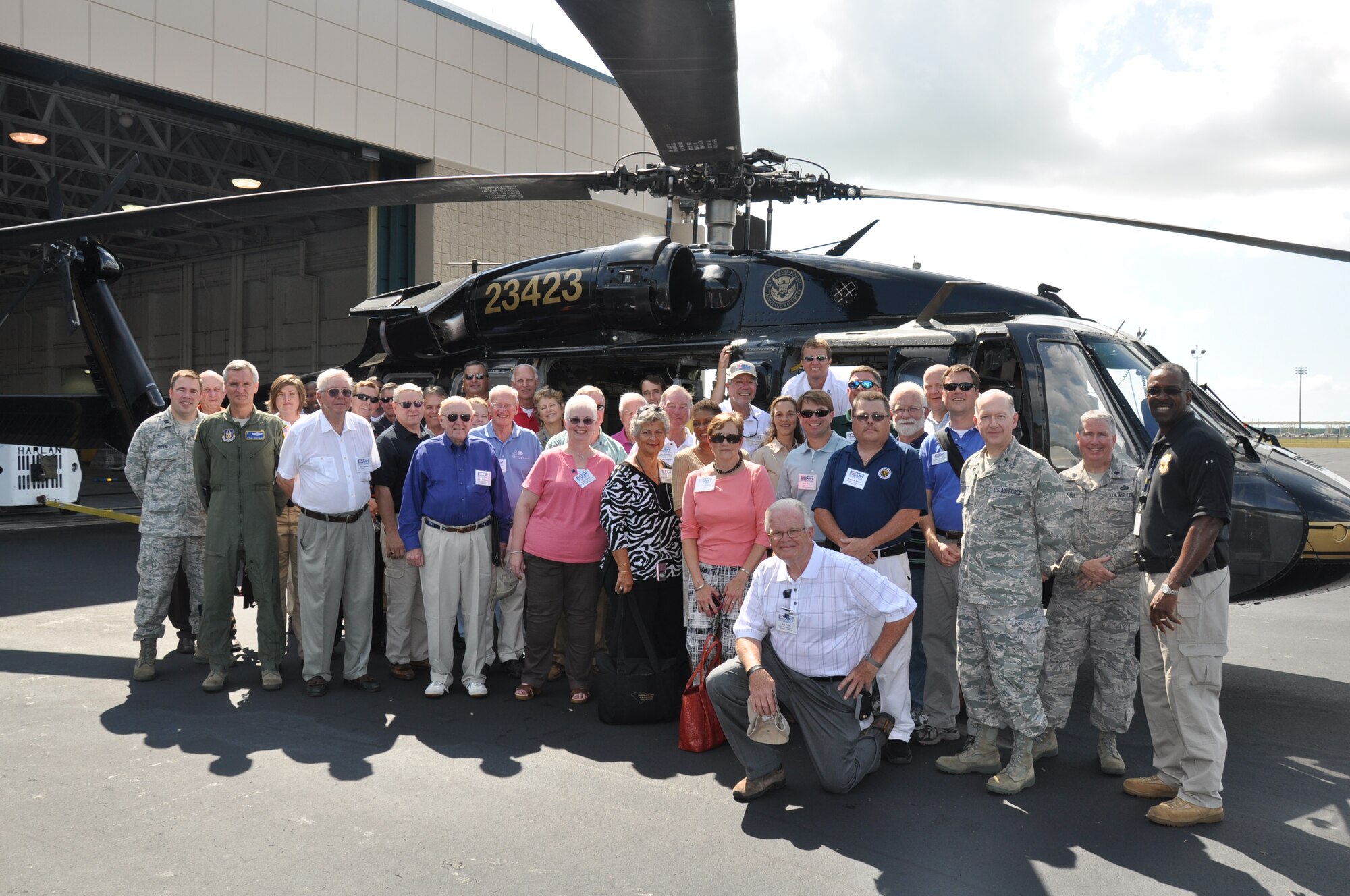 The ESGR members pose with our 315th Wing Commander Colonel Steven Chapman during the Bosslift tour at Homestead AFB on 16 June 2011. (U.S. Air Force photo, Captain Wayne Capps)