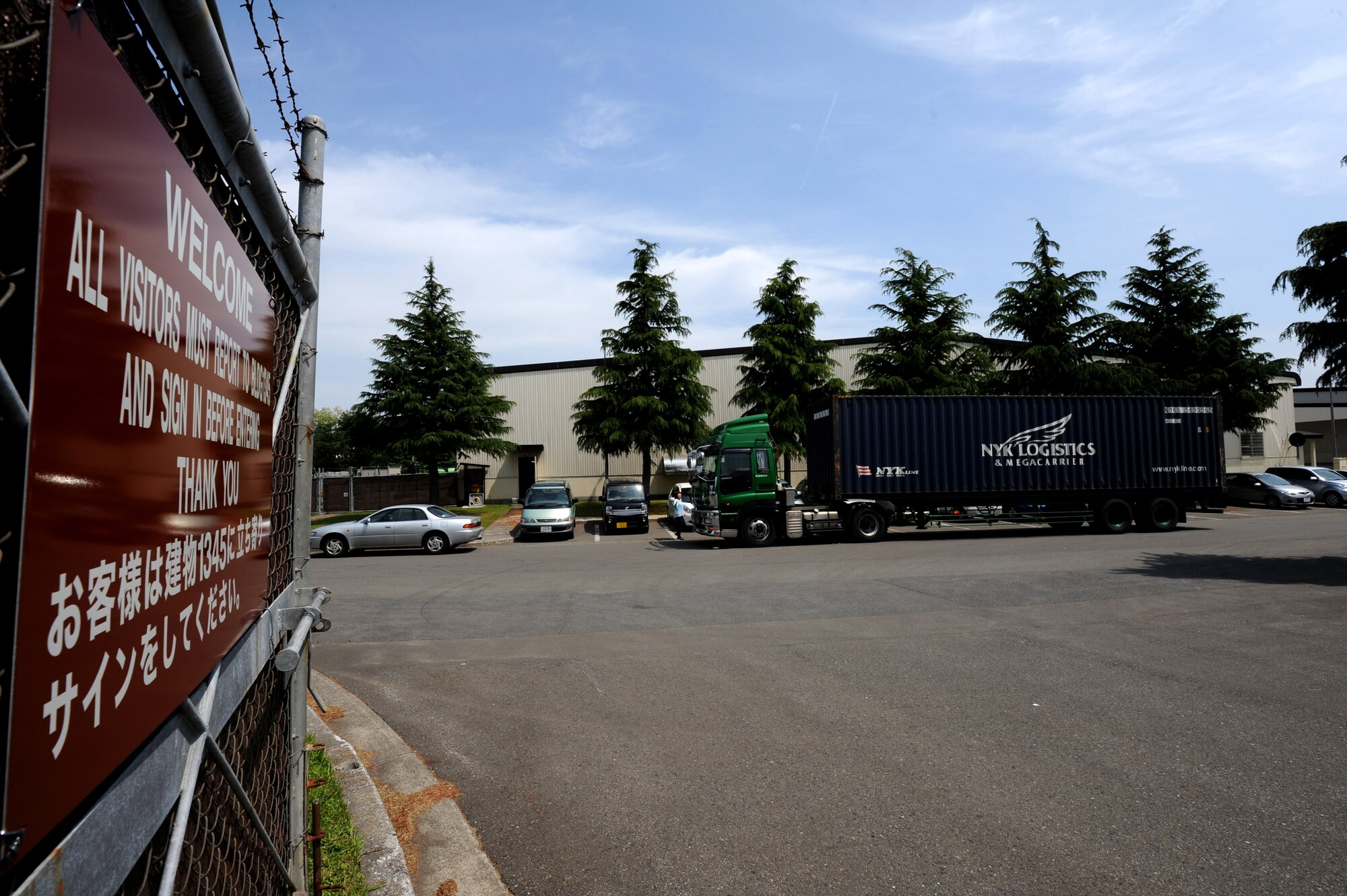 MISAWA AIR BASE, Japan -- A truck carrying the first of five loads of humanitarian assistance from Seattle, Wash., arrived at the base June 21.  Listeners of "The Ron and Don Show," a Seattle-based radio program, donated more than 90,000 pounds of goods to help orphanages affected by the March 2011 earthquake/tsunami.  (U.S. Air Force photo/Staff Sgt. April Quintanilla)