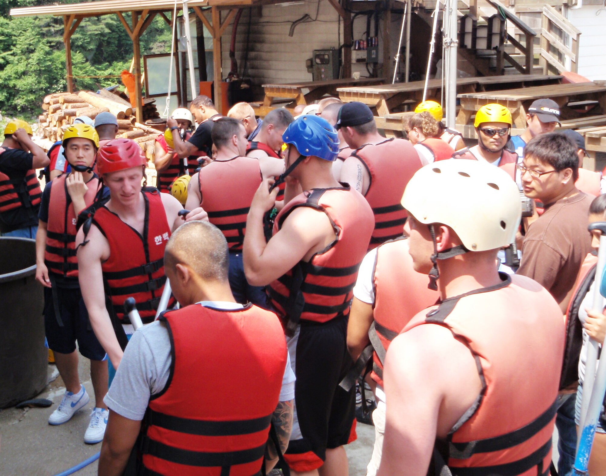 Osan’s Outdoor Recreation office offers several trips throughout the summer months that can not only relieve stress but also give someone a chance to get out and experience something different here.These photos are from a rafting trip down the Naerincheon River on June 18. For more information on other trips available contact ODR at 784-4007. (U.S. Air Force photo/Staff Sgt. Chad Thompson)