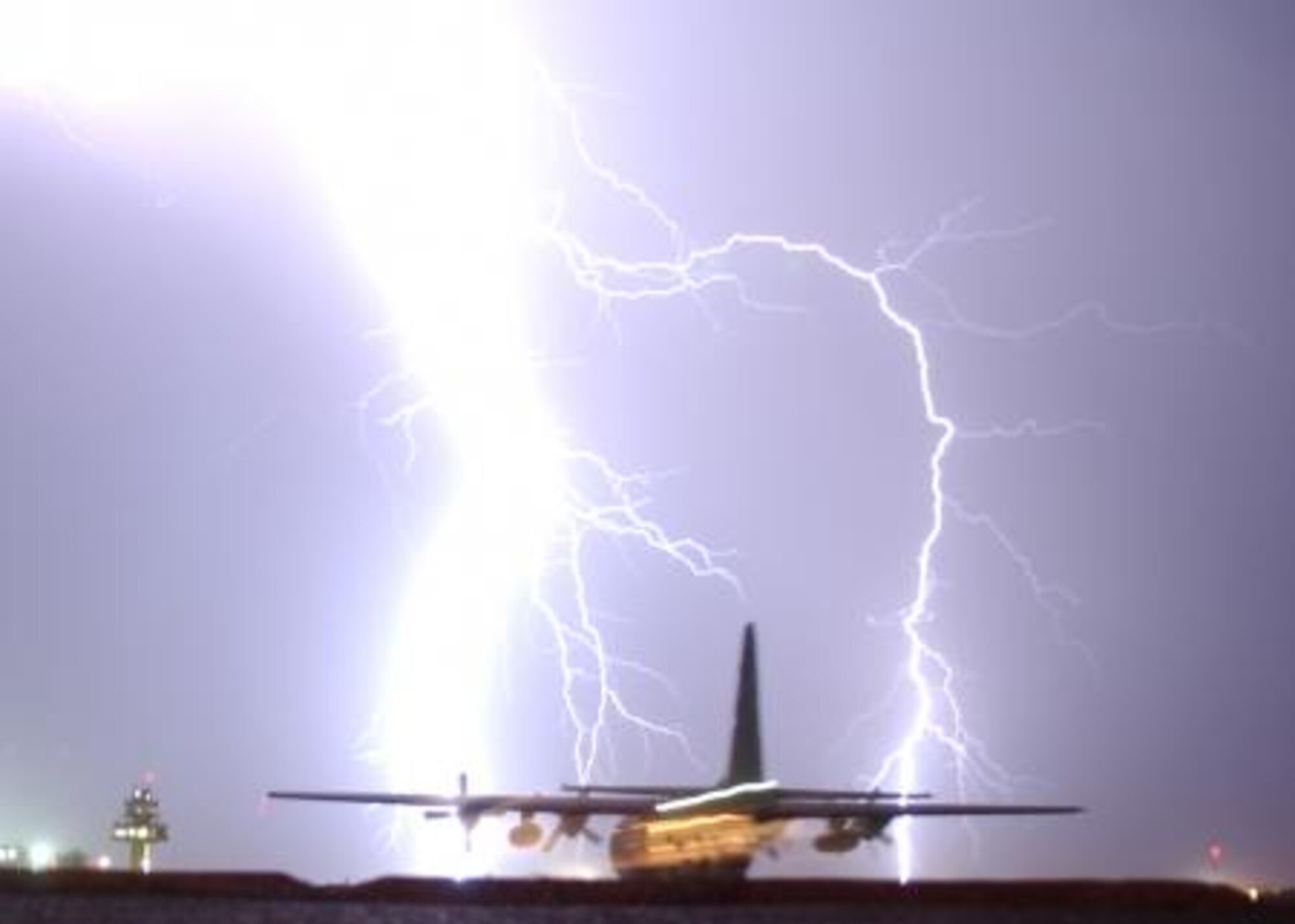 Although amazing to watch, lightning strikes can be very dangerous. Staying aware and having a shelter plan in place are critical to ensuring the safety of all. (U.S. Air Force courtesy photo/Senior Airman James Croxon)