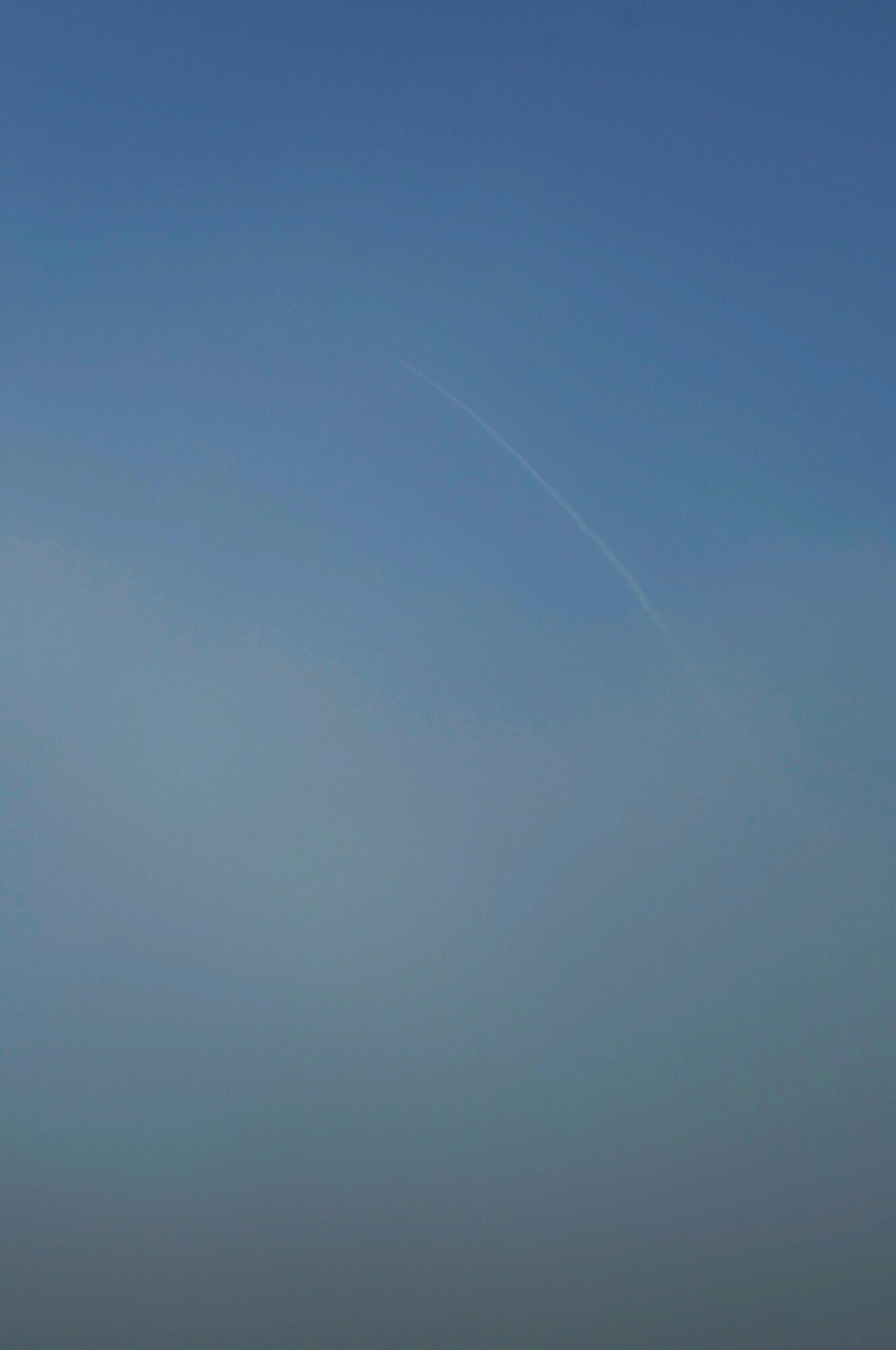 VANDENBERG AIR FORCE BASE, Calif. – A Minuteman III contrail was seen above the marine layer at the Reagan Memorial site here Wednesday, June 22, 2011. Inclement downrange weather and an interruption in communication with the Airborne Launch Control System led to unprogrammed holds in the countdown resulting in a launch time of 6:35 a.m. (U.S. Air Force photo/Senior Airman Lael Huss)
