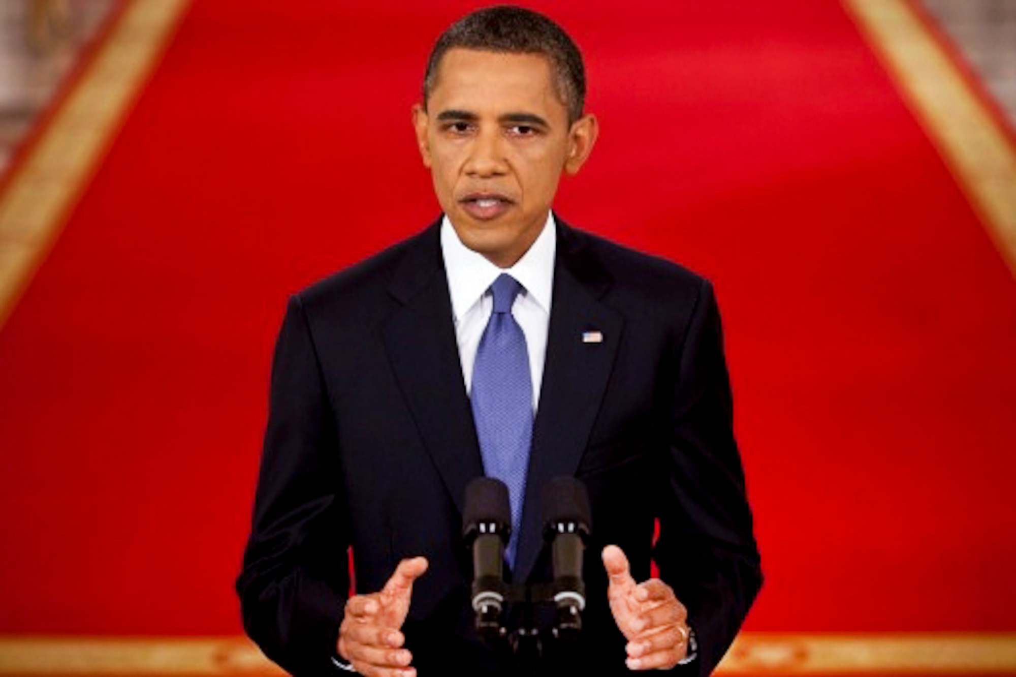 President Barack Obama addresses the nation about the way forward in Afghanistan and his plan to remove 10,000 American troops from the country by the end of this year June 22, 2011, at the White House. (White House photo/Chuck Kennedy)