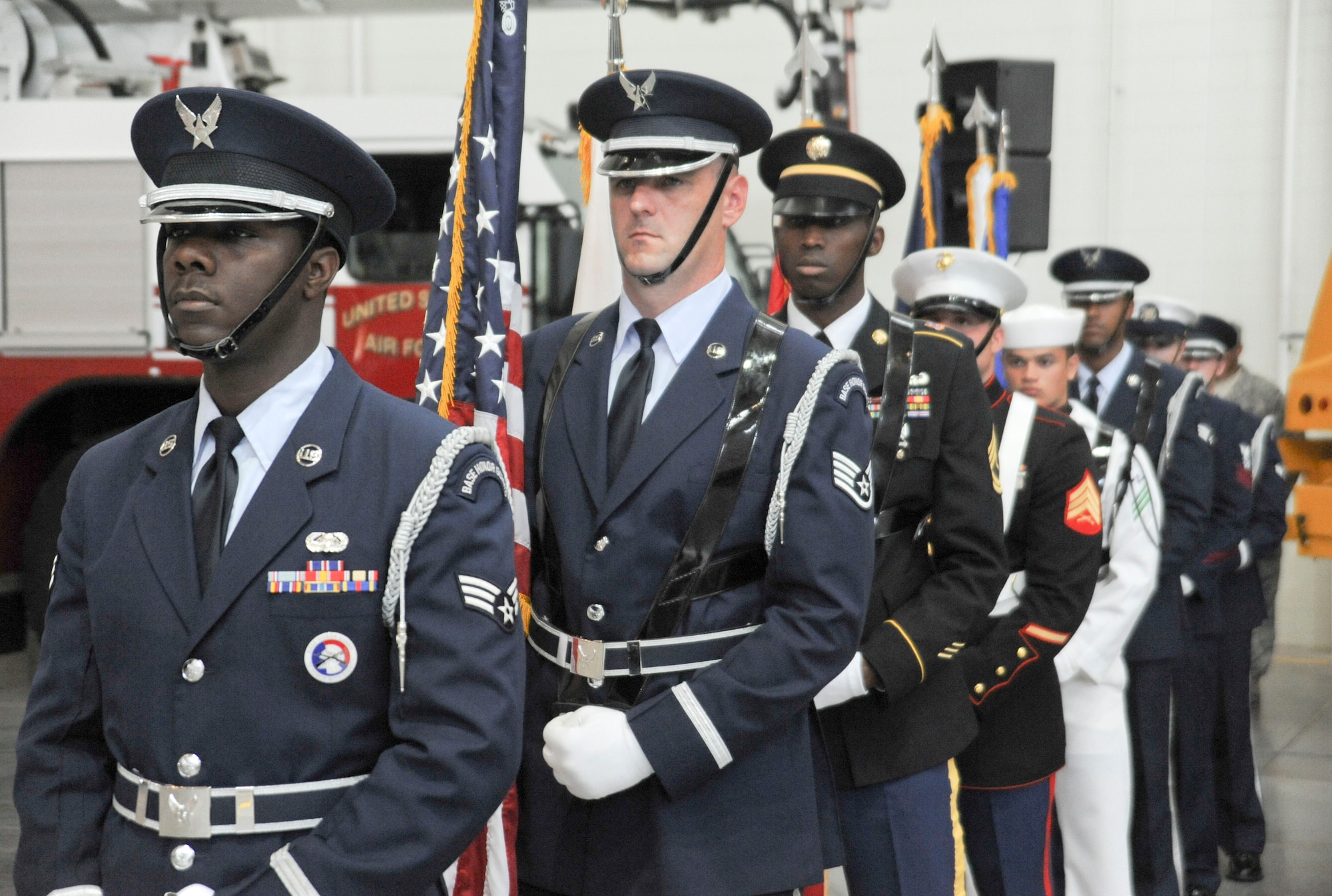 Chaplain (Col.) Tim Wagner provides the invocation during the 87th Air Base Wing Change of Command Ceremony on June 24, 2011 in Hangar 2201 at Joint Base McGuire-Dix-Lakehurst, N.J. During the event Brig. Gen. Gina M. Grosso relinquished command to Col. John M. Wood. 

(U.S. Air Force photo by 2nd Lt. David J. Murphy/Released)