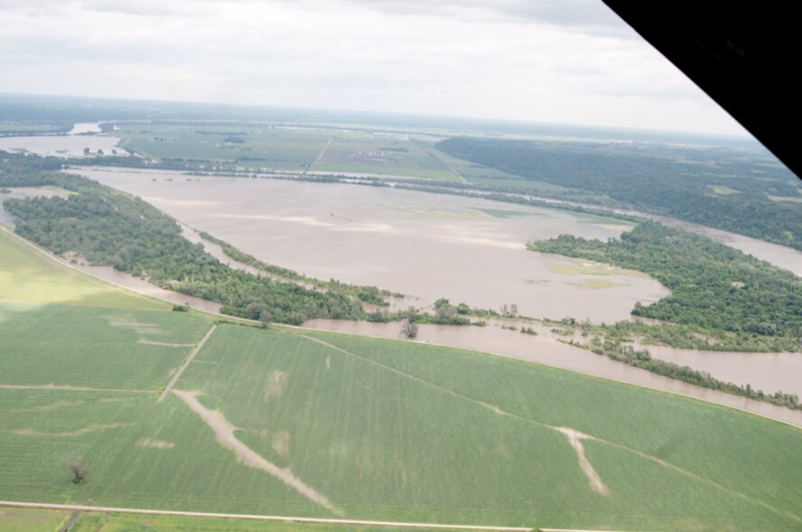 Effects of the Missouri River flood in Northwest Missouri on June 22, 2011. (U.S. Air Force photo by Senior Airman Sheldon Thompson/RELEASED)