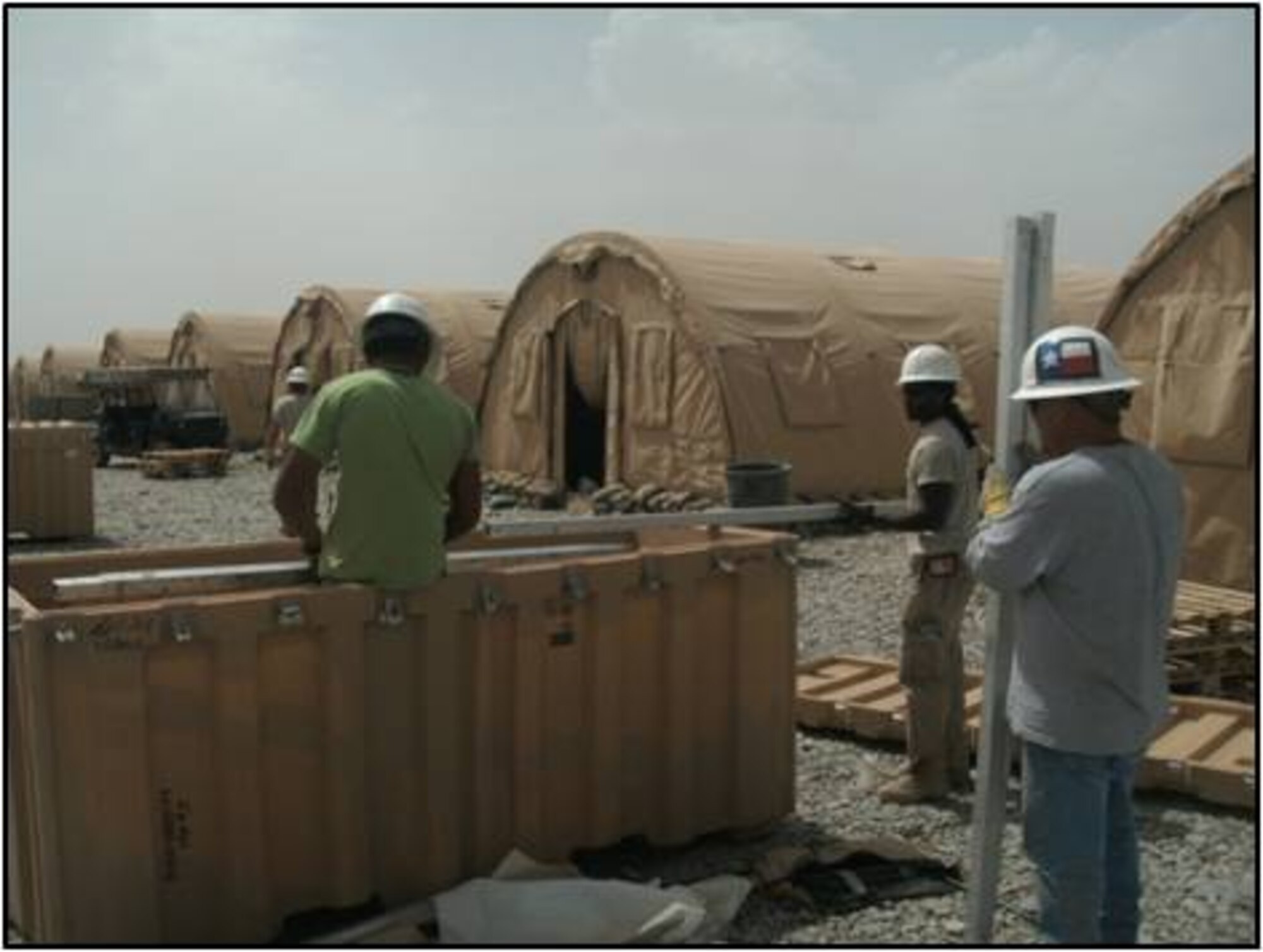 6/23/2011 – SHINDAND, Afghanistan – Critical equipment needed to stand up a new 838th Air Expeditionary Advisory Group advising camp, is prepared for delivery at Forward Operating Base Delaram II by military personnel and civilians.  The equipment will be used to support approximately 300 personnel in an effort to assist the advising mission in conjunction with the Afghan Air Force.  More than $6 Million worth of equipment was transported more than 300 miles.  (U.S. Air Force courtesy photo)