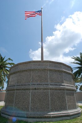 PATRICK AIR FORCE BASE, Fla.- The Khobar Towers memorial is part of many memorials at Memorial Plaza here. It symbolizes the 5 airmen from Patrick AFB that lost their lives at Khobar Towers. Engraved in the memorial is the following: "In honor of the 19 Americans who gave their lives in the terrorist bombing at Khobar Towers, Dhahran Air Base on 25 June 1996... 'that others may live'". (U.S. Air Force photo/Airman First Class Natasha Dowridge) 
