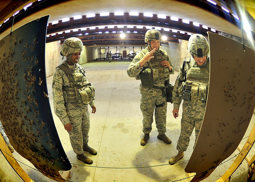 Members of the 51st Fighter Wing Security Forces Squadron received weapons training/ qualification at Osan Air Base, June 23.  Weapons training/ qualification are required for each member to perform their primary duties.  The SF members’ disassembled, cleaned, and reassembled their M4 Carbine riffle.  During the class members received breathing and shooting techniques to successfully make contact with the target.  Security Forces members are responsible for ensuring the safety of bases, weapons, property and personnel from hostile forces.  (U.S. Air Force Photo/Staff Sgt. Daylena Gonzalez)