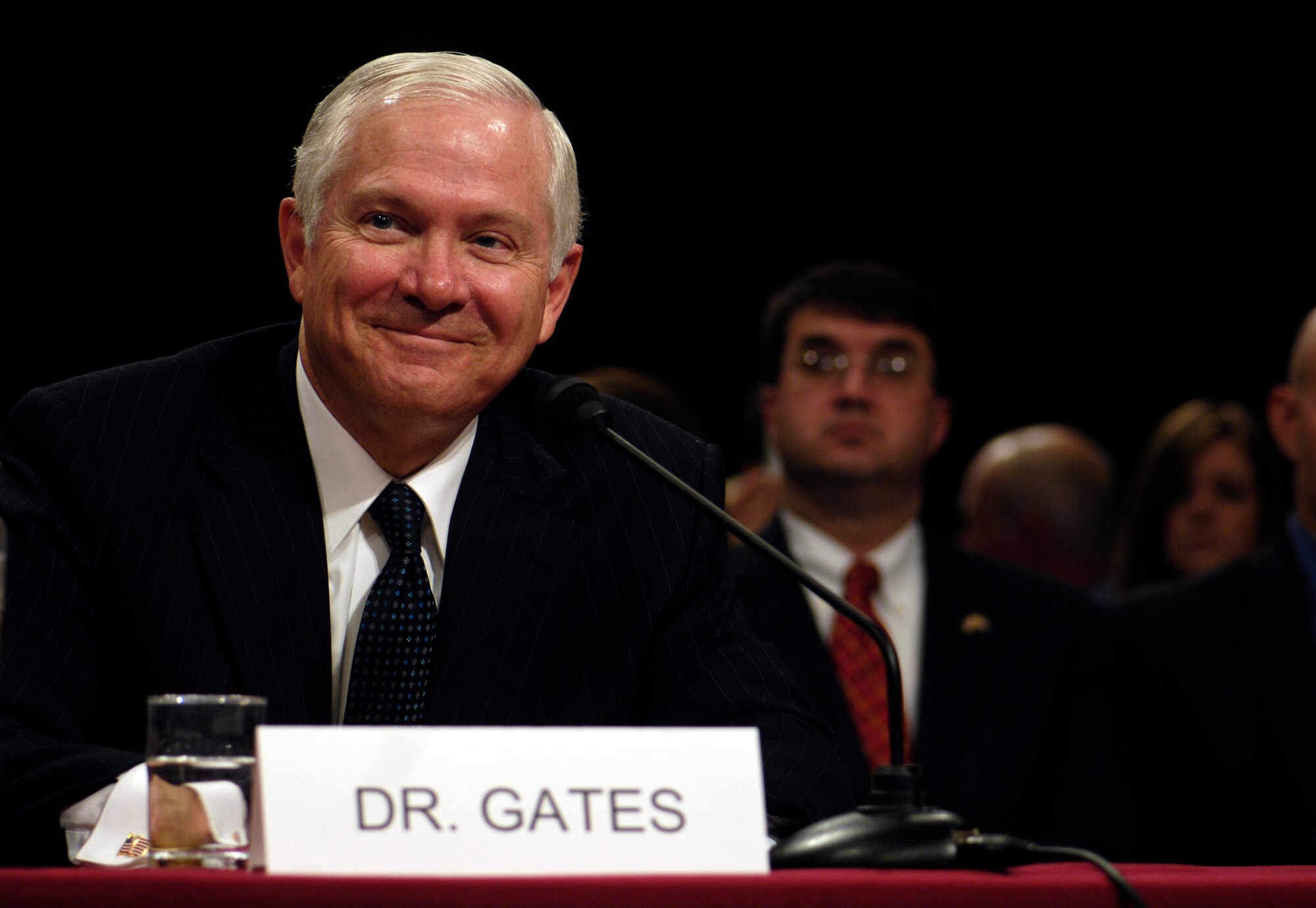Secretary of Defense Robert M. Gates, shown here responding to questions Dec. 5, 2006, during the Senate Armed Services Committee hearing regarding his confirmation, will be retiring June 30, 2011. (Defense Department photo/Cherie A. Thurlby)