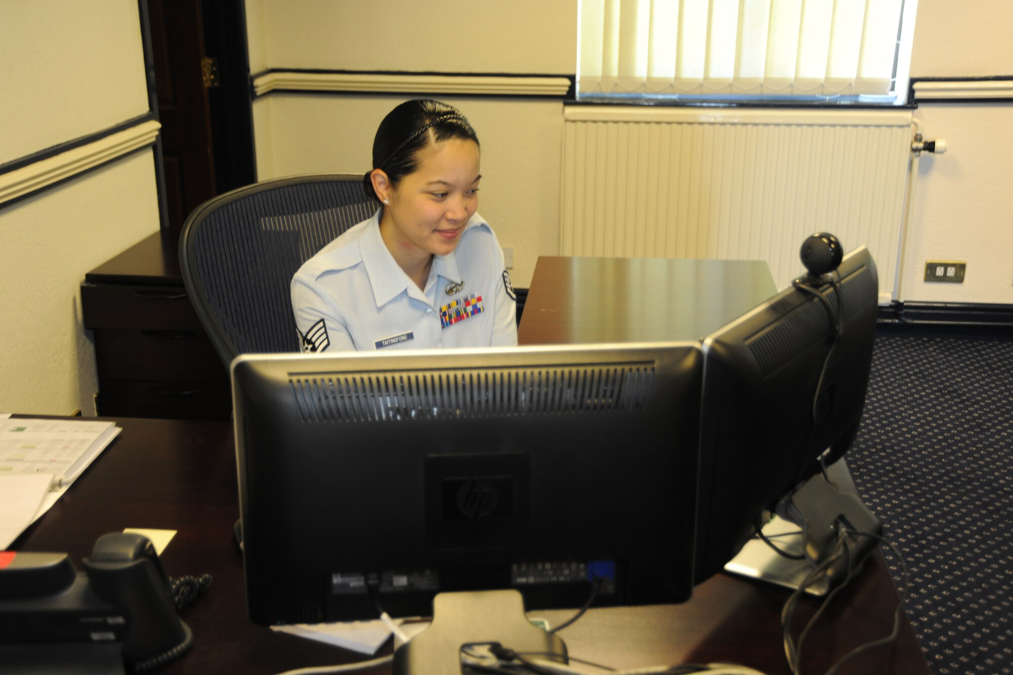 Staff Sgt. Taitingfong  manages the command chief’s daily and long-range schedule, coordinates the interface with higher headquarters, wing and group agencies, and more than 6,500 personnel. She enables wing commander meetings, establishes communication with secure GSU video feeds, and oversees the computer, telephone and correspondence support  for Wing Staff agencies. Staff Sgt Taitingfong assists anyone who walks into the 501st Command Section with professionalism. She has gone above and beyond assisting the Tri-base Top 3 and the 5/6 organization in promotion recognitions and keeping the enlisted informed.  She is always quick to suggest ways to make other people shine and be recognized. 