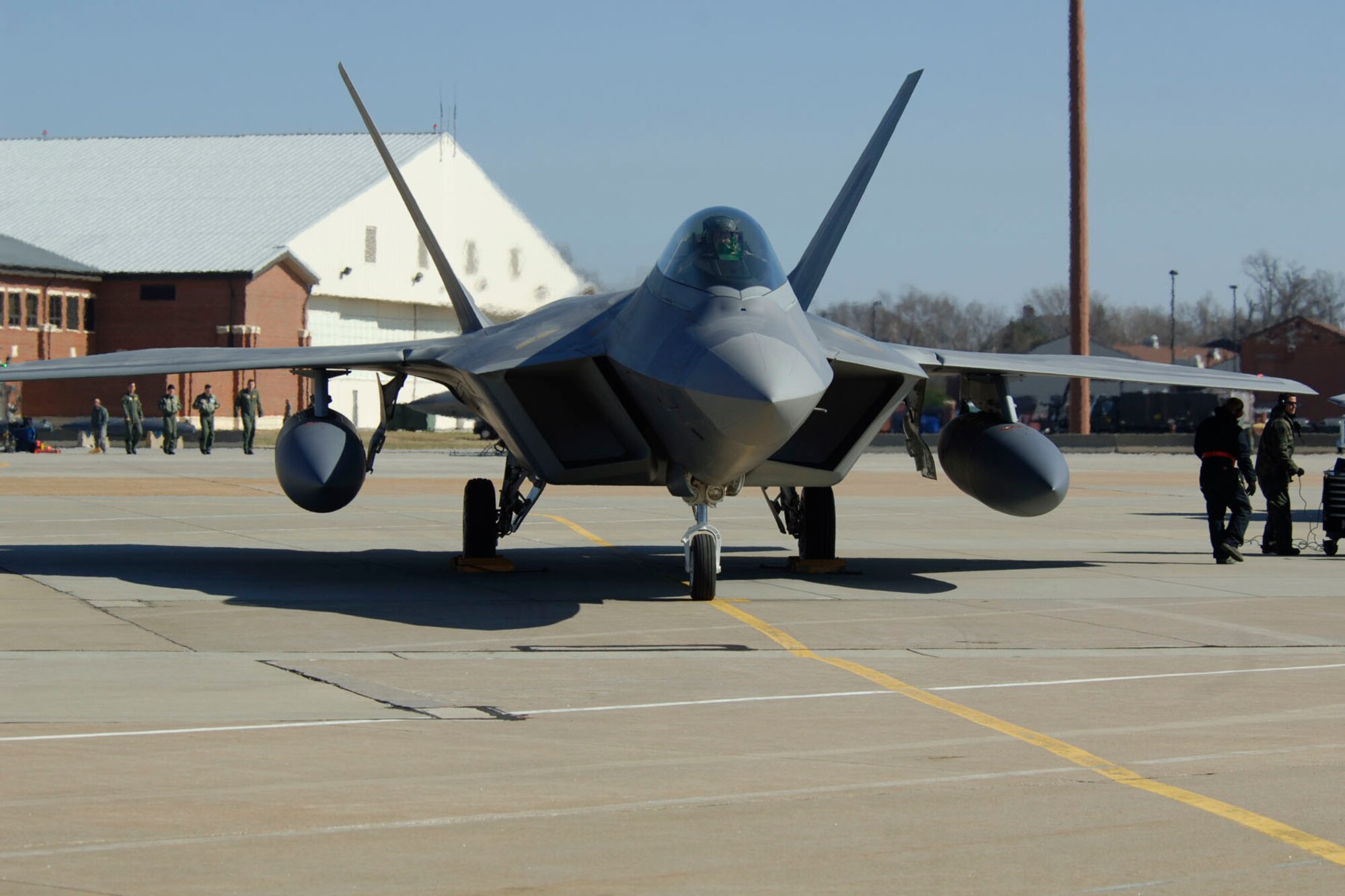 Lt. Col. Abba, 94th Fighter Squadron commander, redeploys from Southwest Asia to Langley Air Force Base, Va., March 1, 2011. Colonel Abba is greeted by friends and family members upon his arrival.  (U.S. Air Force photo by Airman 1st Class Racheal Watson/Released)